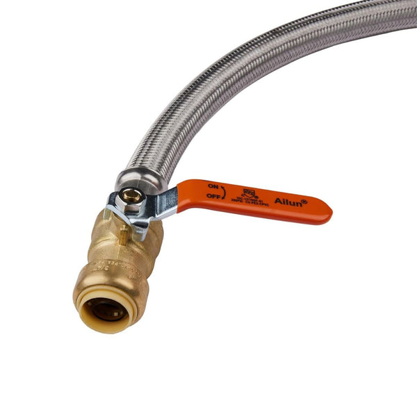 Flexrohr Standheizung 2x XFITTING Flex-Schläuche – 3/4 Push-Fit-Ventil, 18 Zoll Lang, Für Warmwasserbereiter 4 3 Wege Ventil