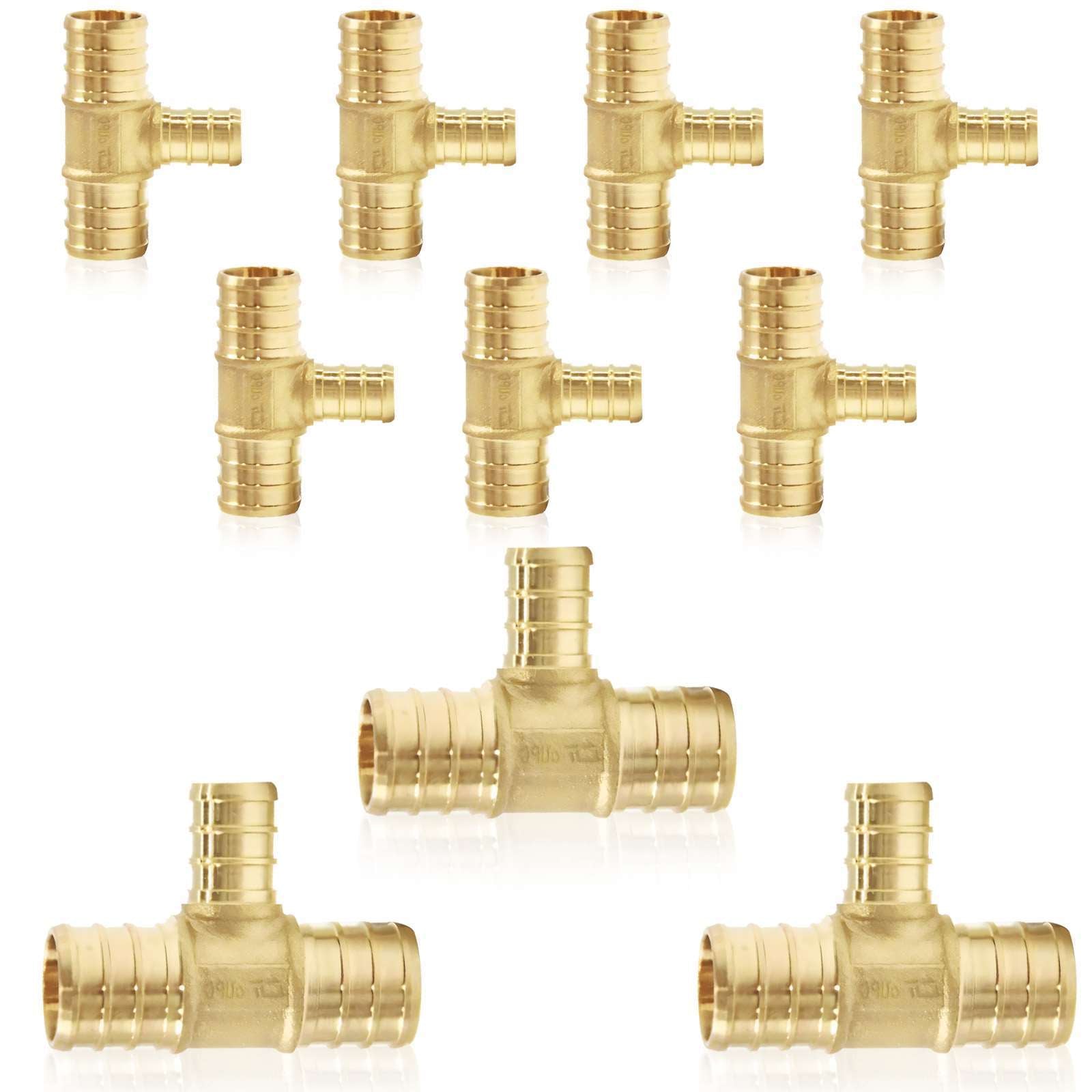 pex b crimp x pex reducing tee lead free 11