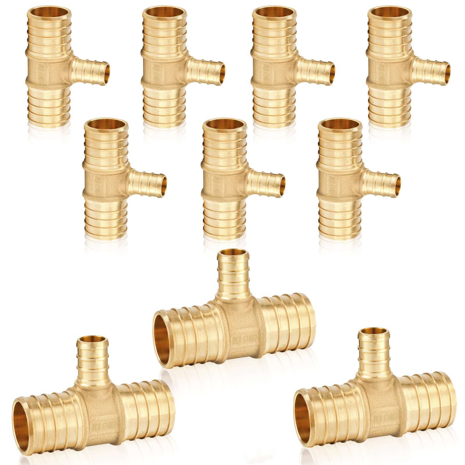 pex b crimp x pex reducing tee lead free 29