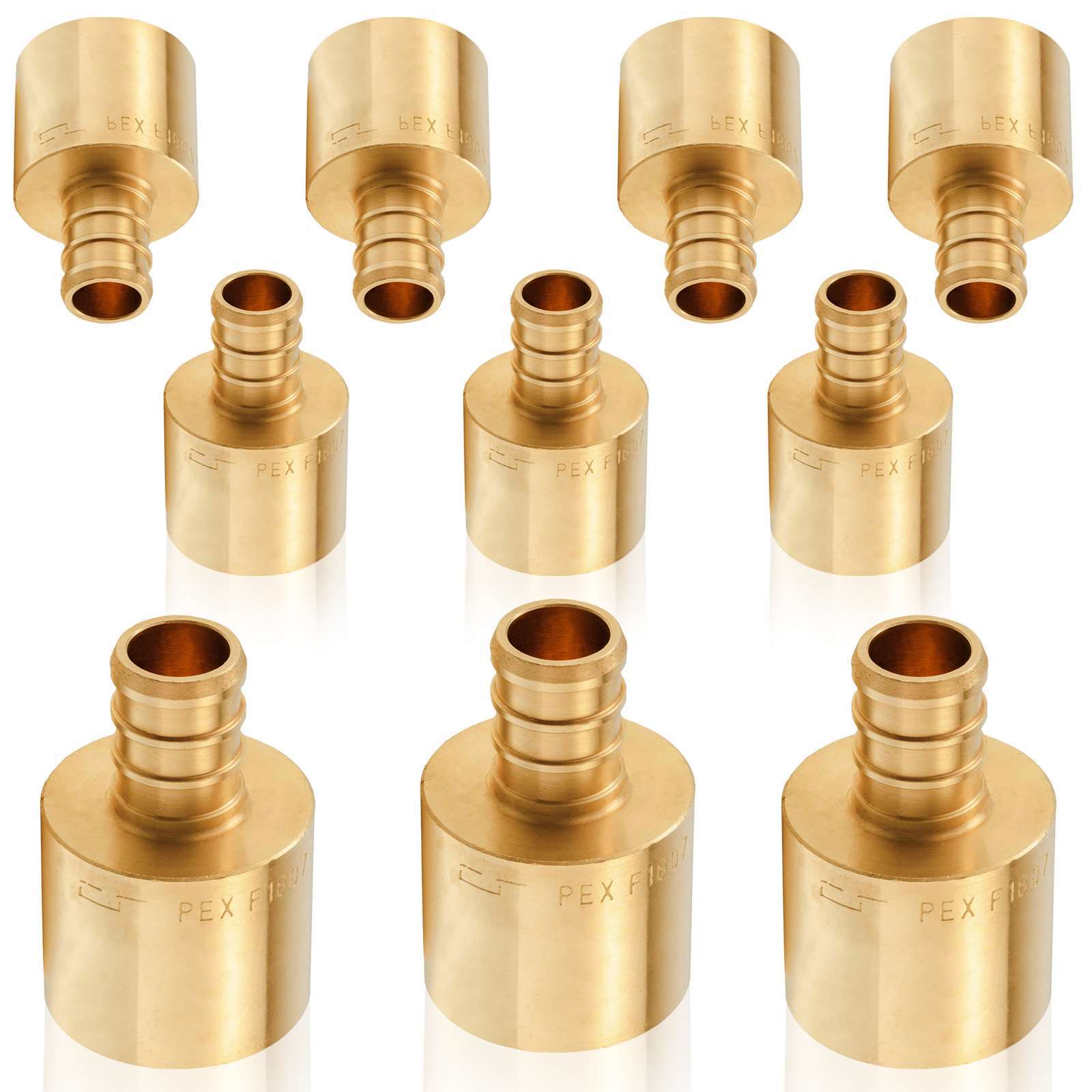 pex b crimp x female copper sweat sweat reducing coupling lead free 10