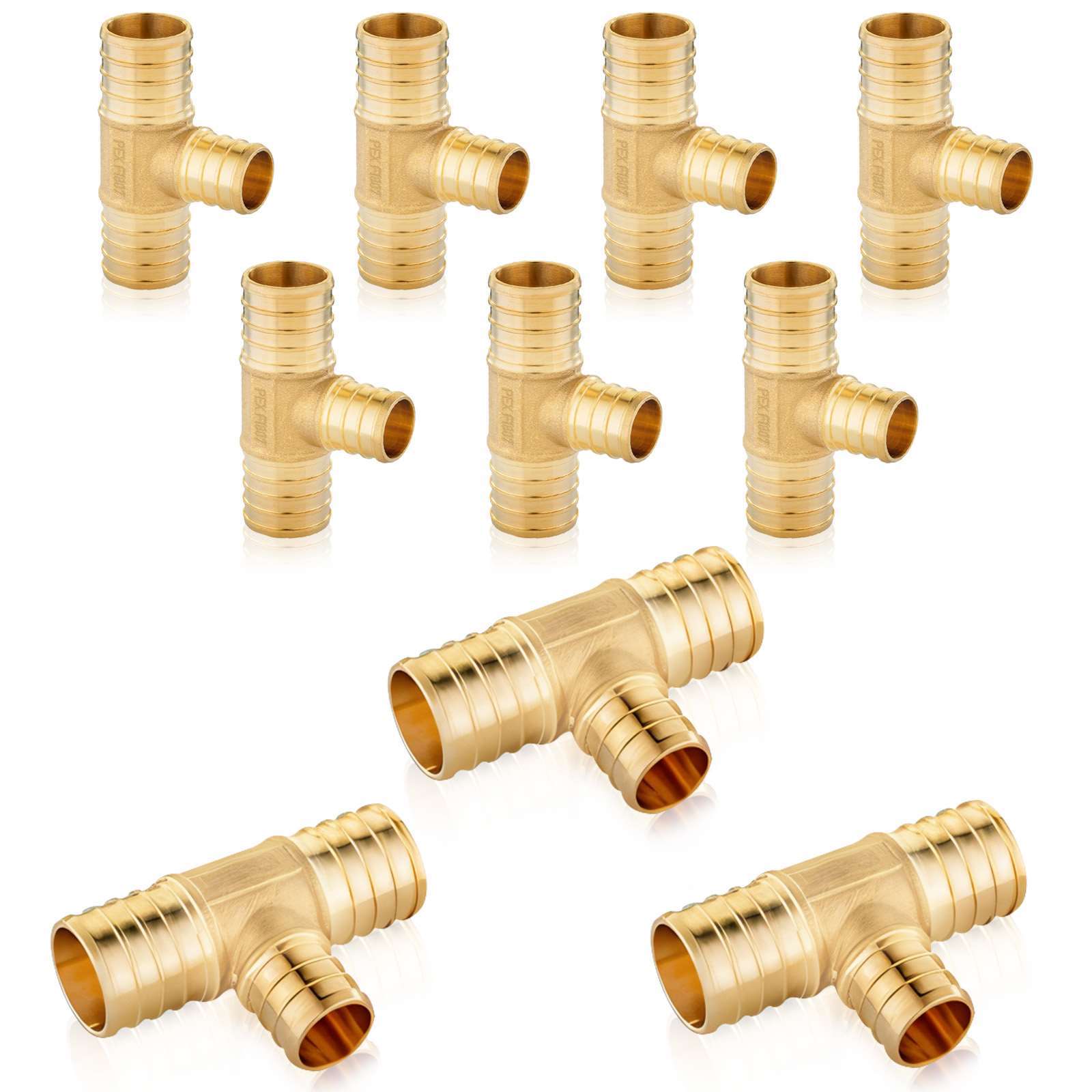 pex b crimp x pex reducing tee lead free 41