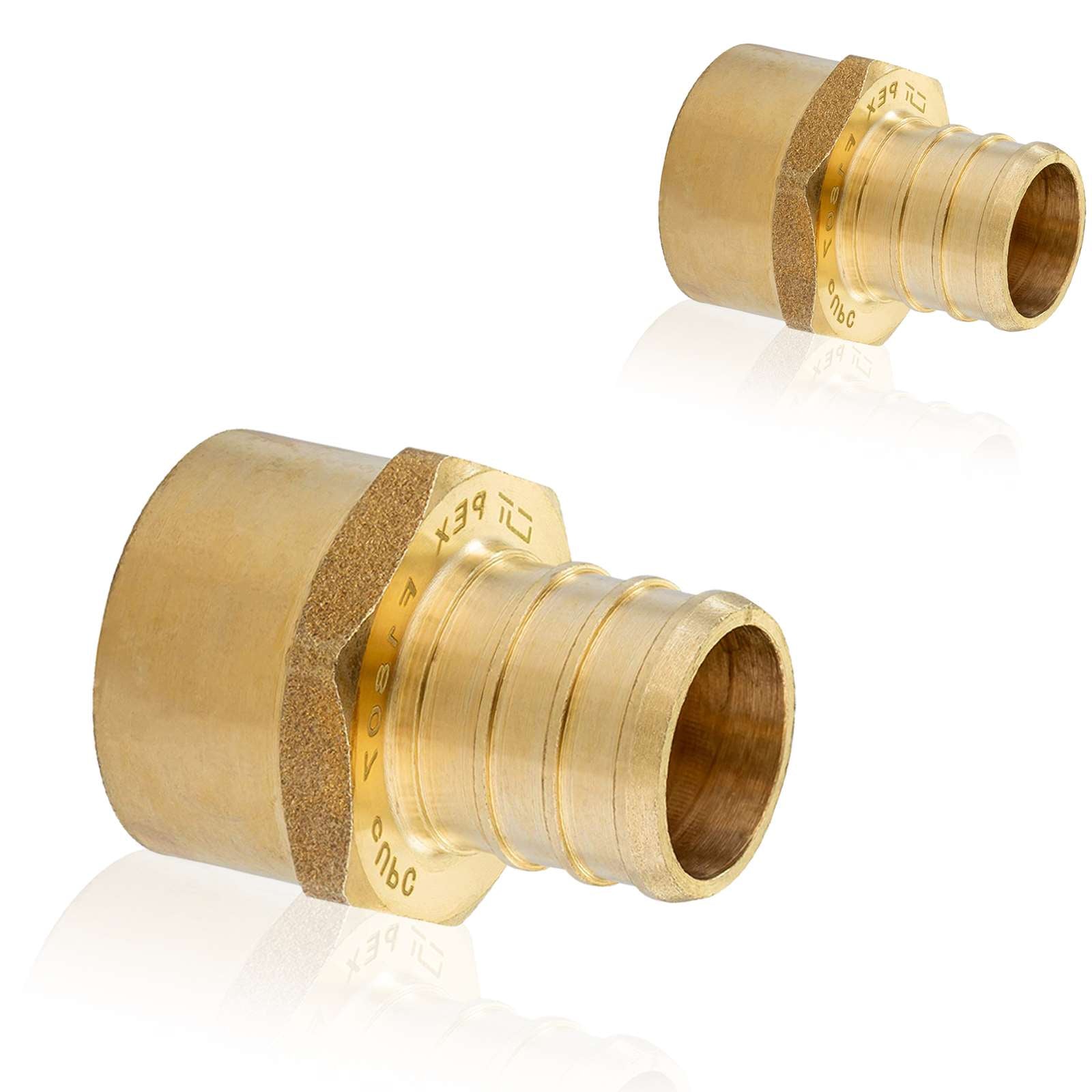 pex b crimp x female npt threaded reducing adapter lead free 16