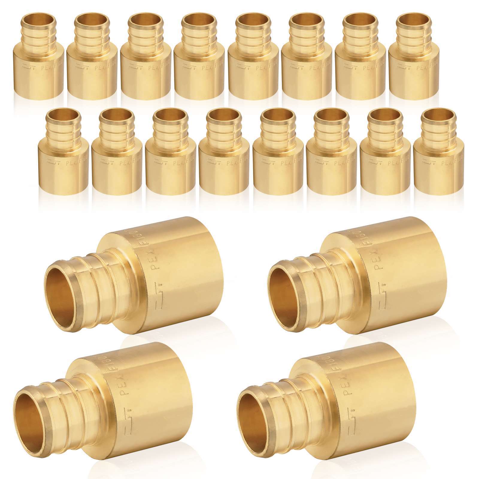 pex b crimp x female copper sweat sweat coupling lead free 19