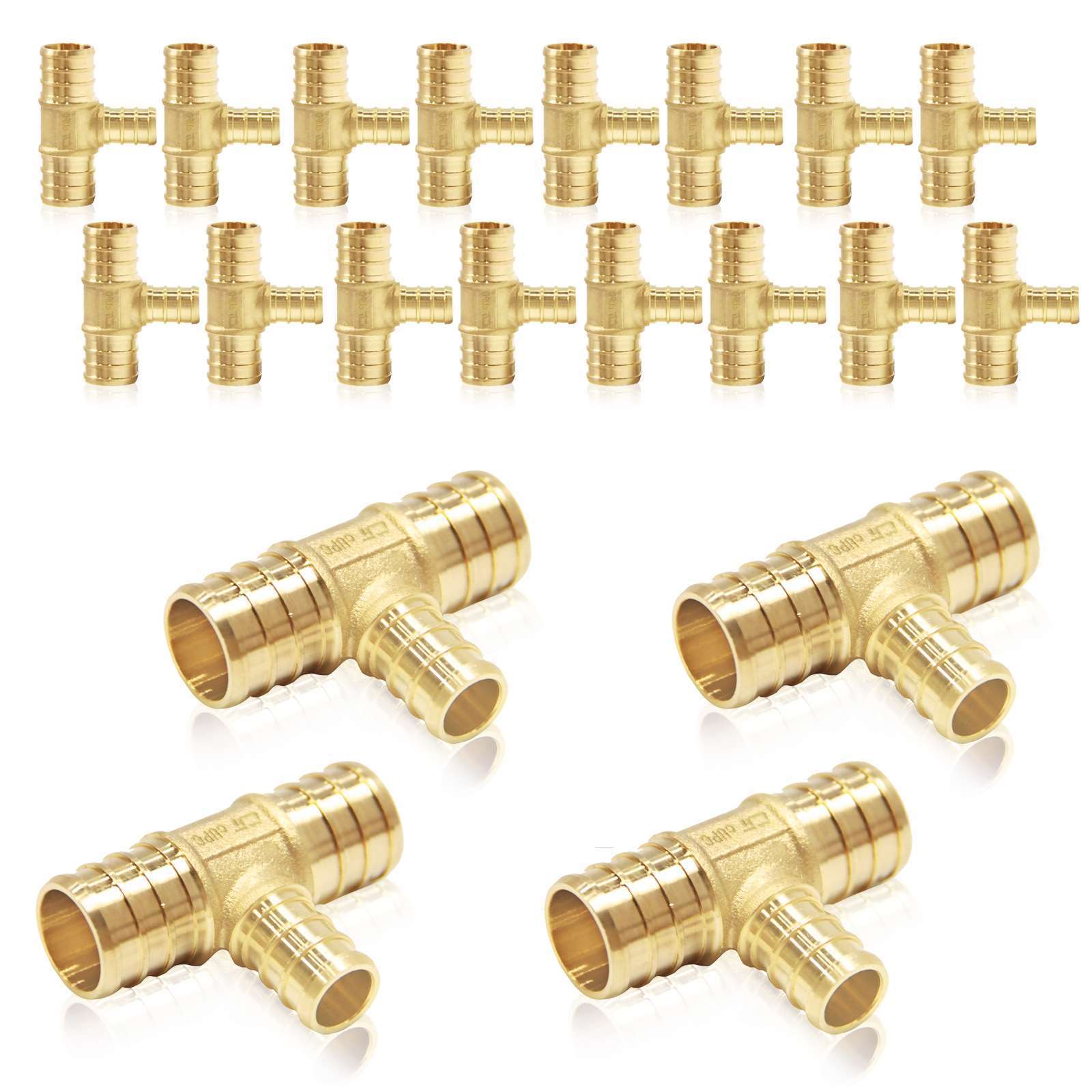 pex b crimp x pex reducing tee lead free 12