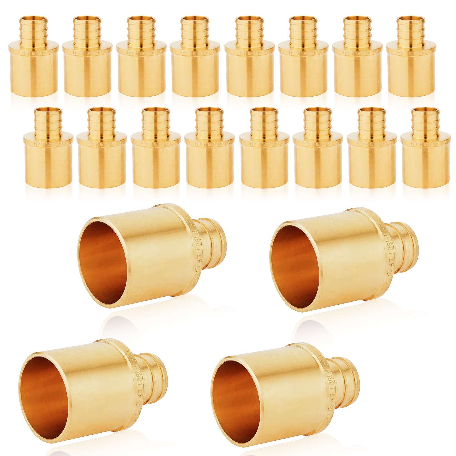 pex b crimp x male copper sweat reducing adapter lead free 26