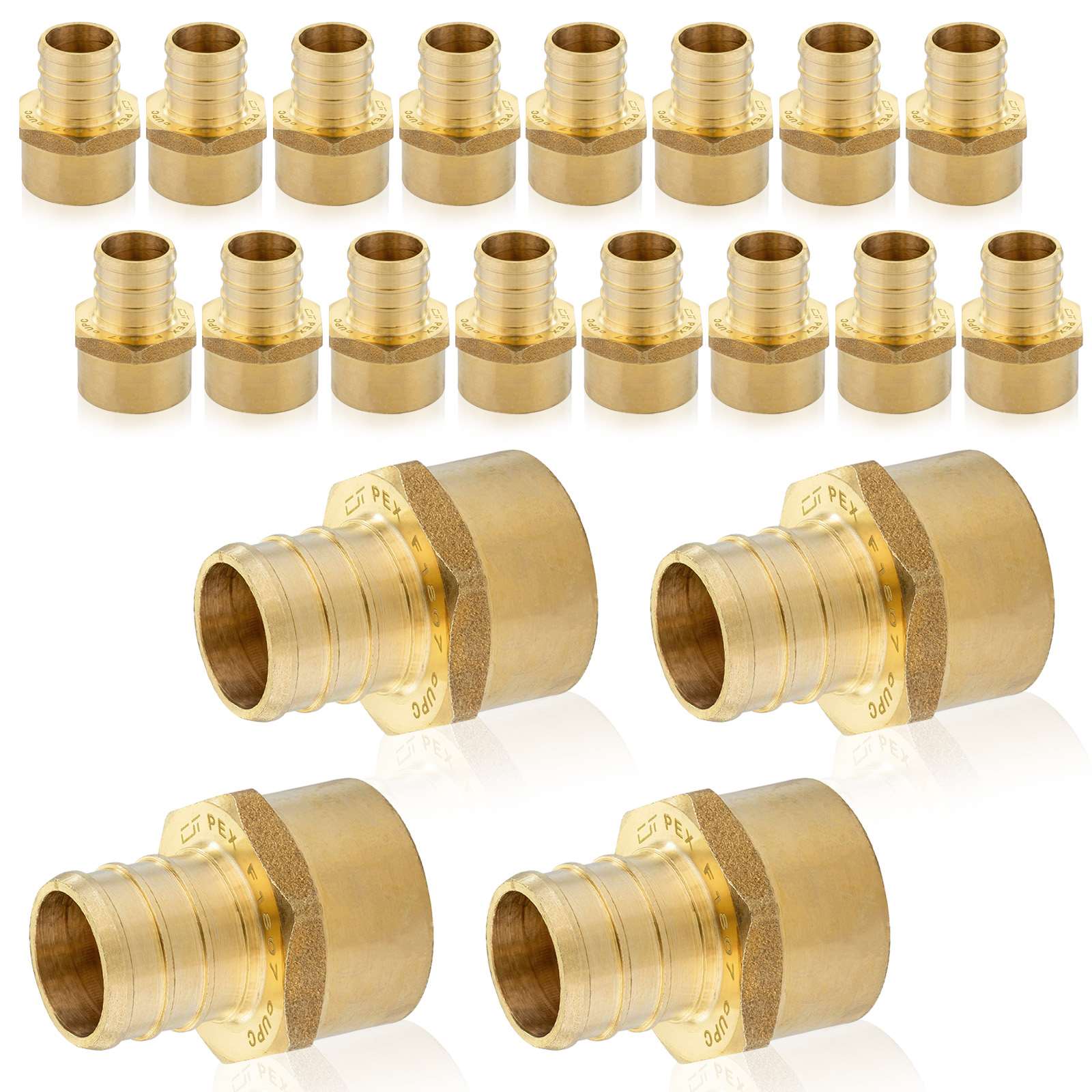 pex b crimp x female npt threaded reducing adapter lead free 19