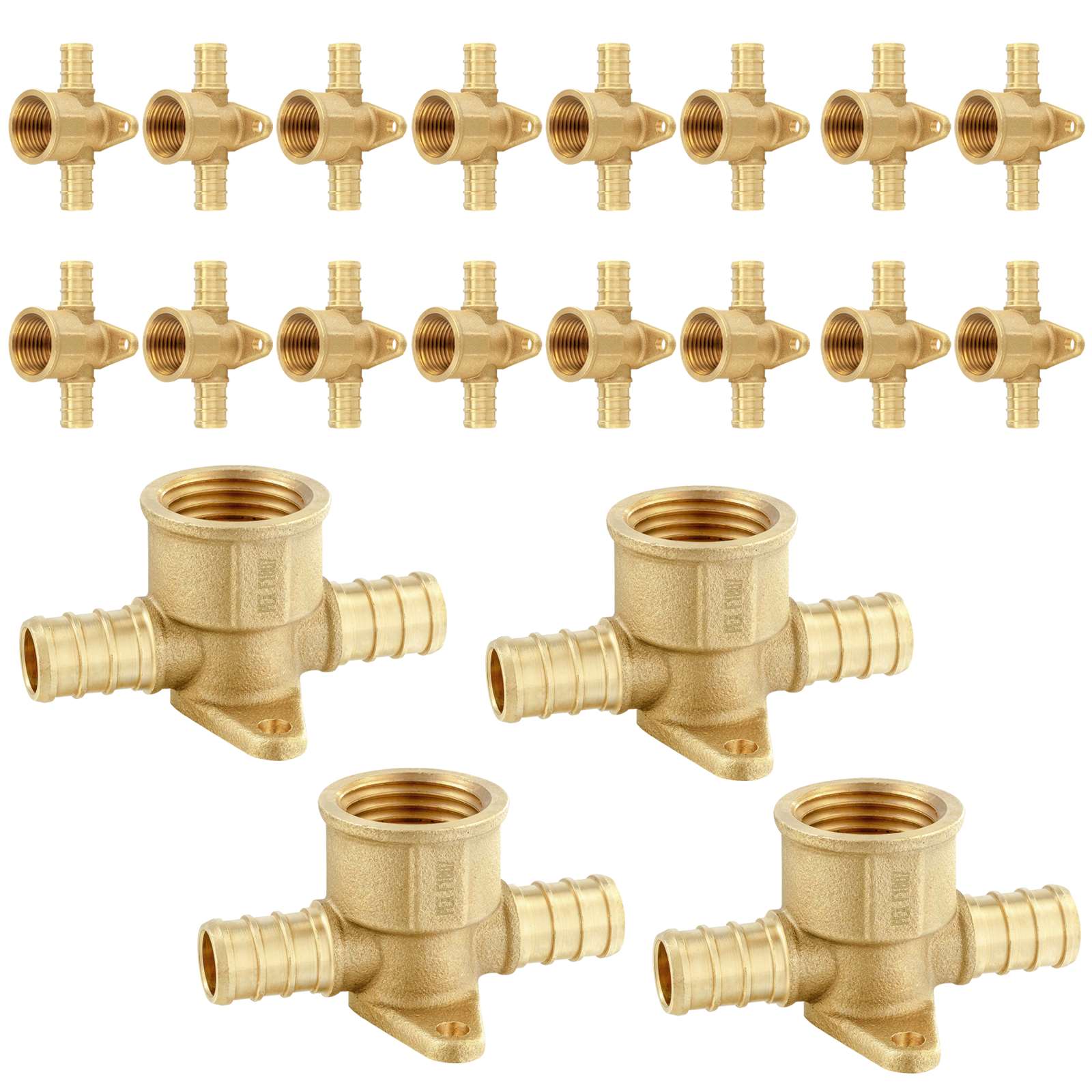 pex b crimp x drop ear tee lead free 13