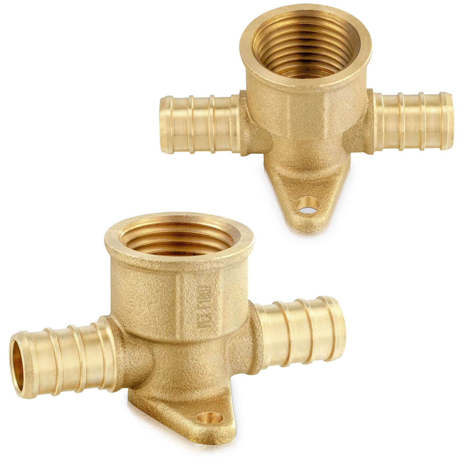 pex b crimp x drop ear tee lead free 10