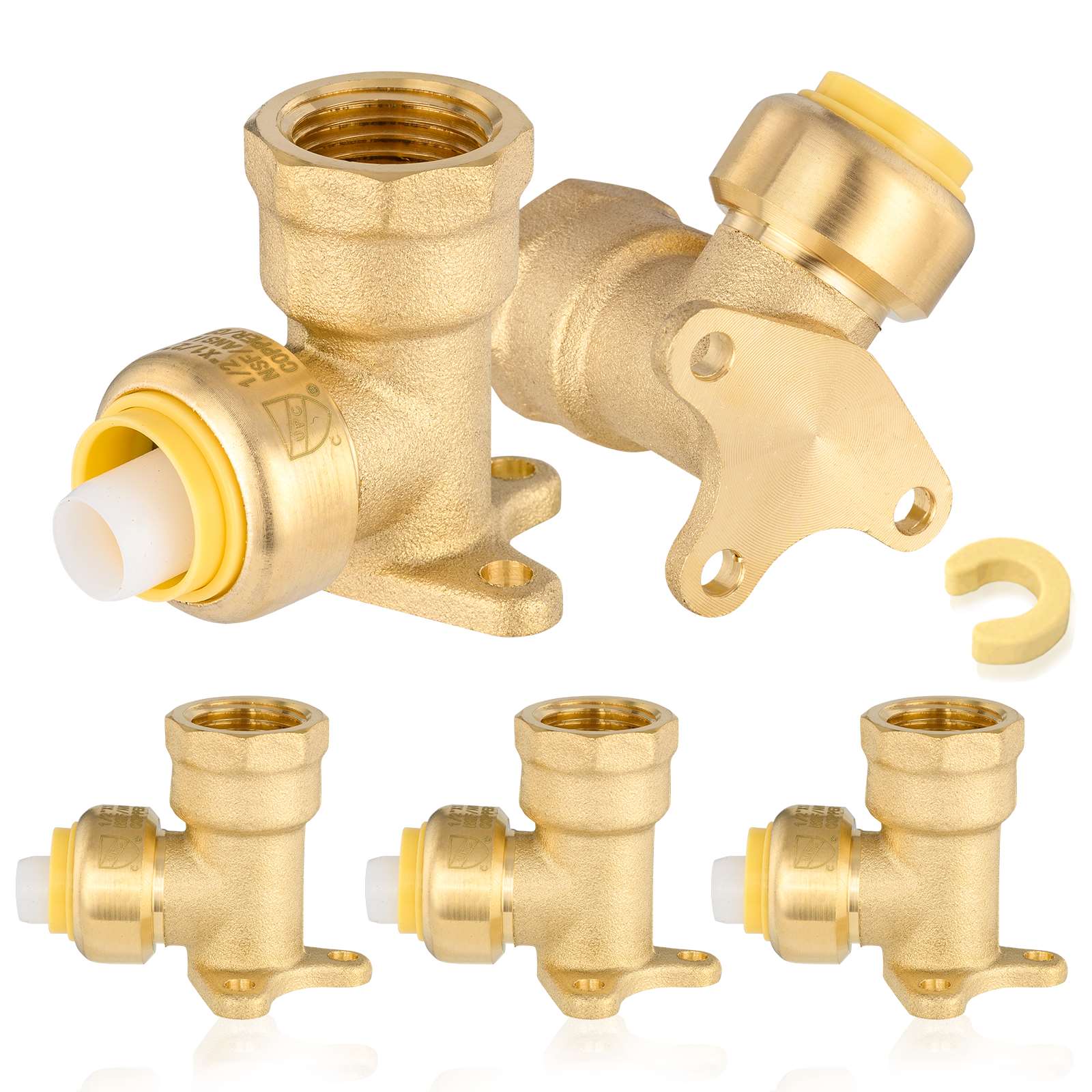 push fit female drop ear elbow 10