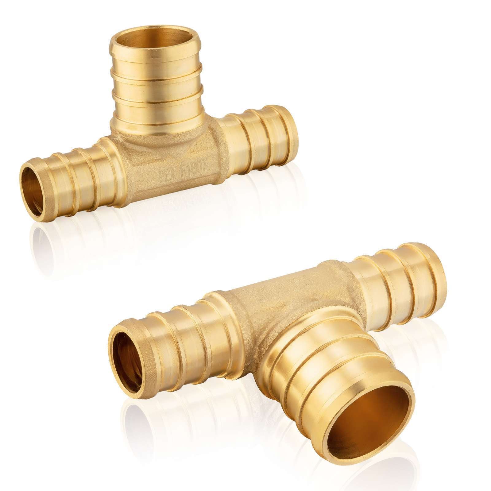 pex b crimp x pex reducing tee lead free 15