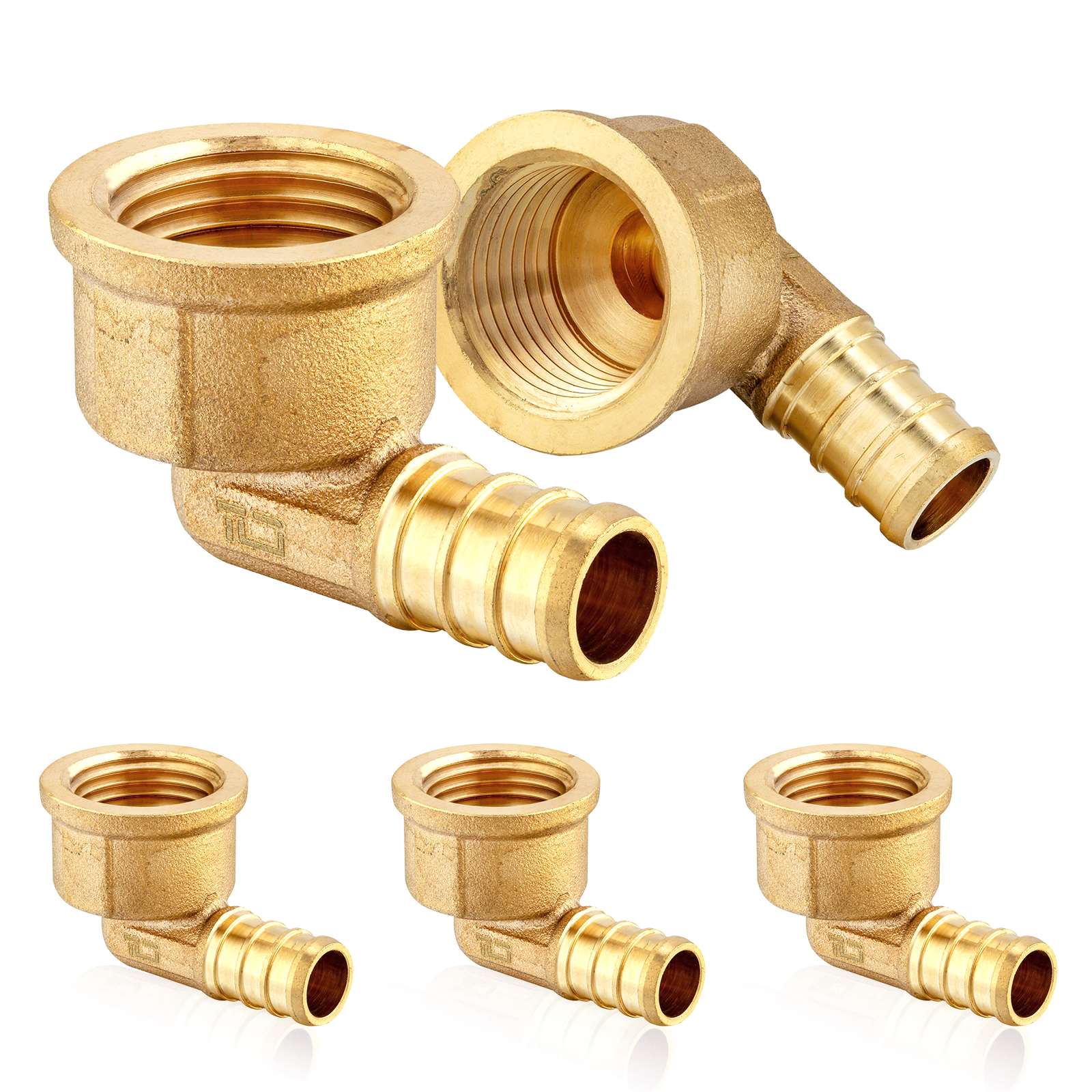 pex b crimp x female threaded elbow lead free 10