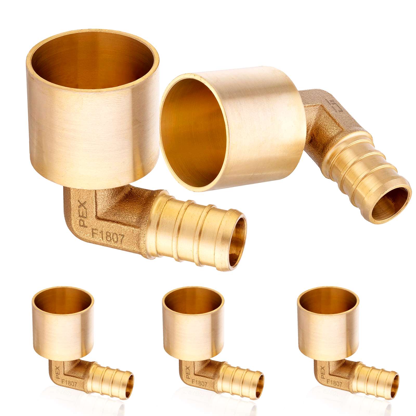 pex b crimp x female copper sweat reducing elbow lead free 9