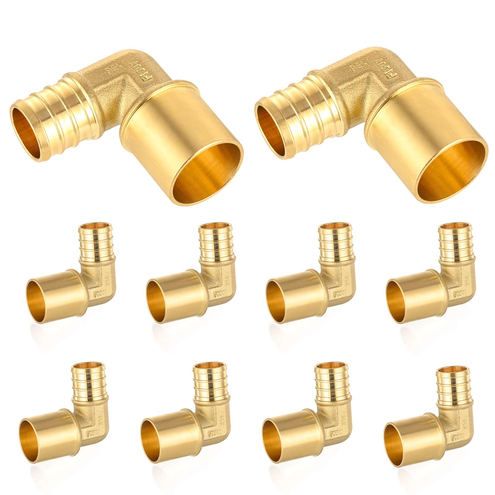 pex b crimp x male copper sweat reducing elbow lead free 7