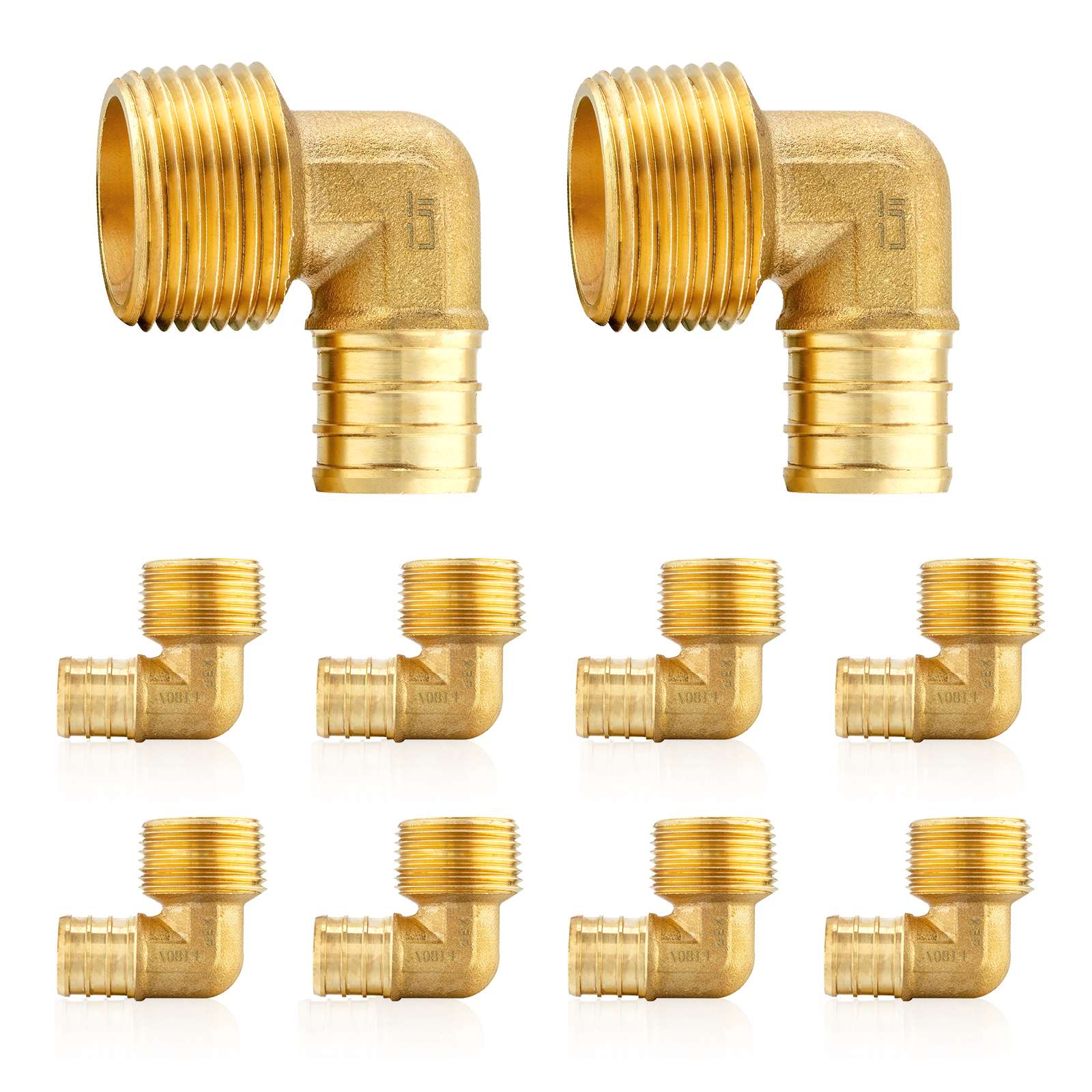 pex b crimp x male threaded reducing elbow lead free 11
