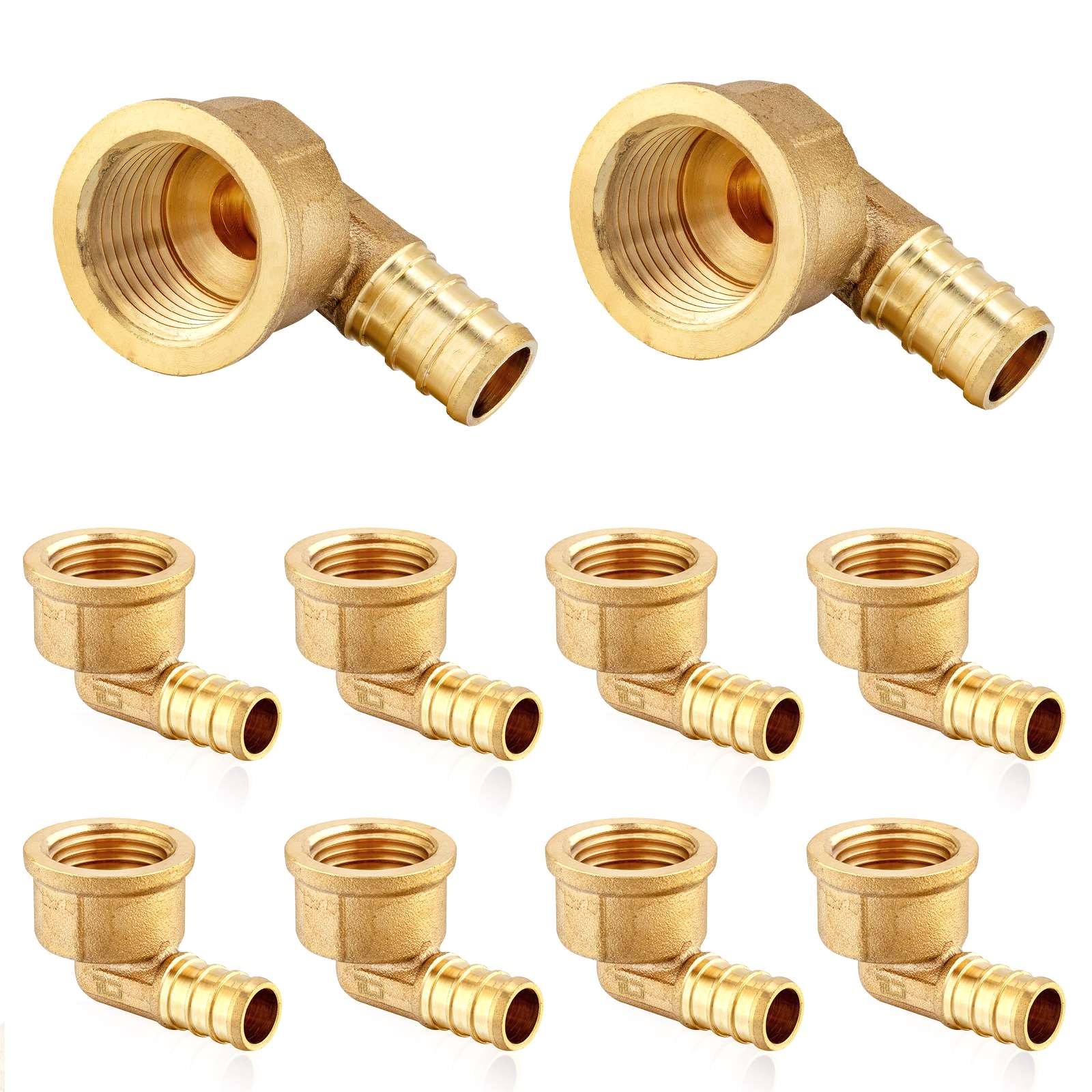 pex b crimp x female threaded elbow lead free 11