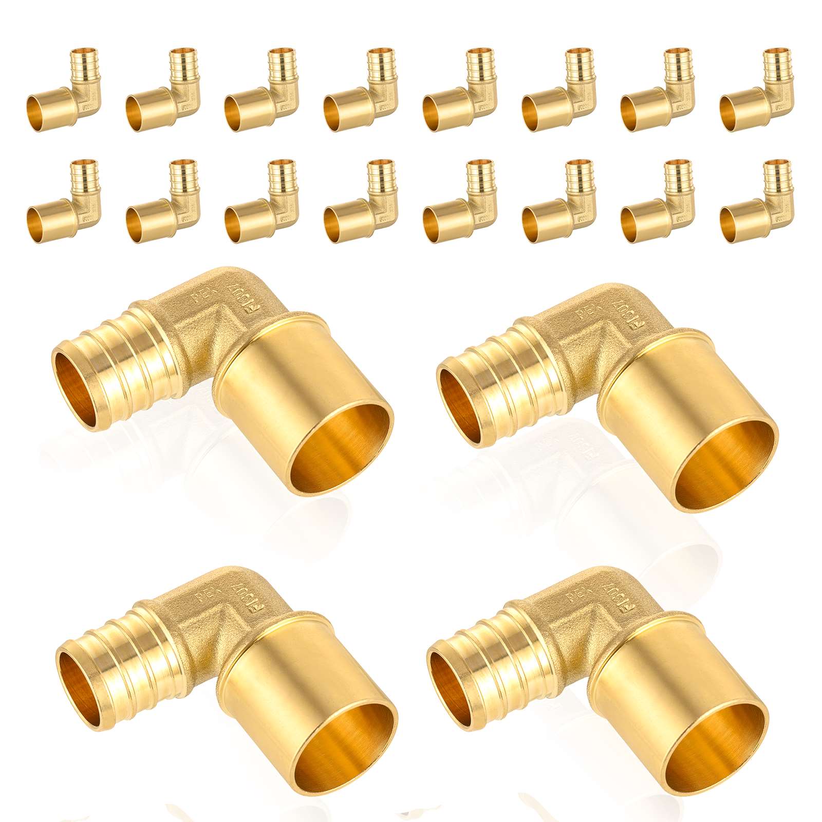 pex b crimp x male copper sweat reducing elbow lead free 8