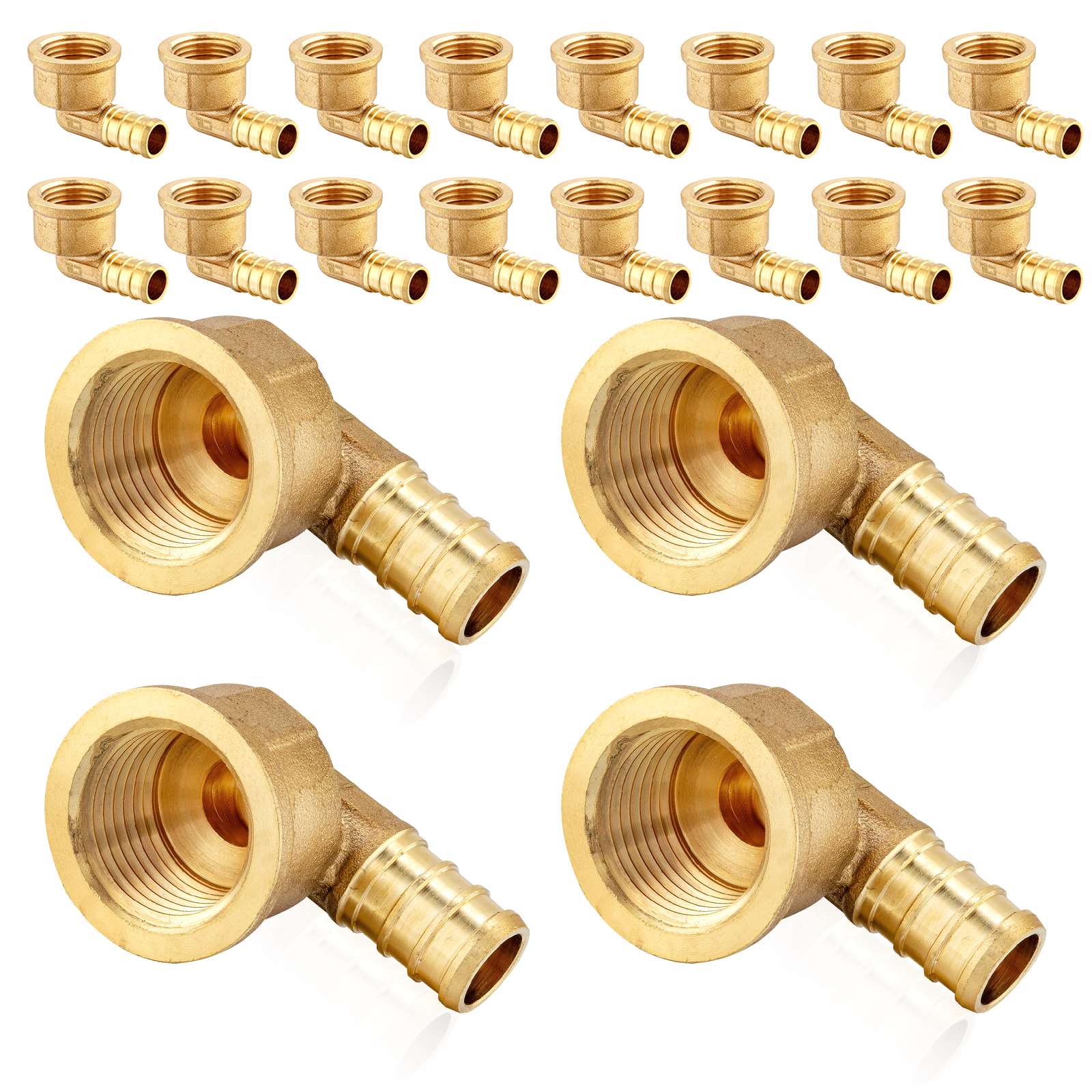 pex b crimp x female threaded elbow lead free 12