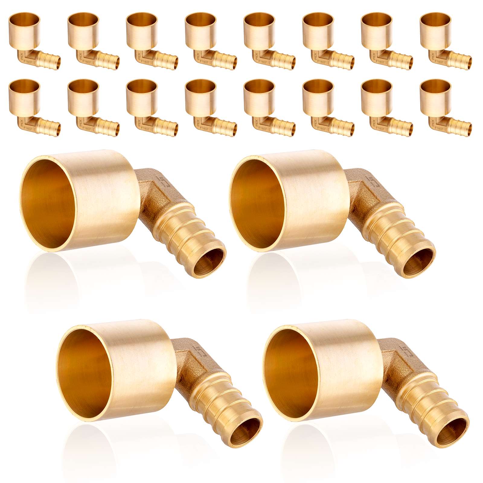 pex b crimp x female copper sweat reducing elbow lead free 11