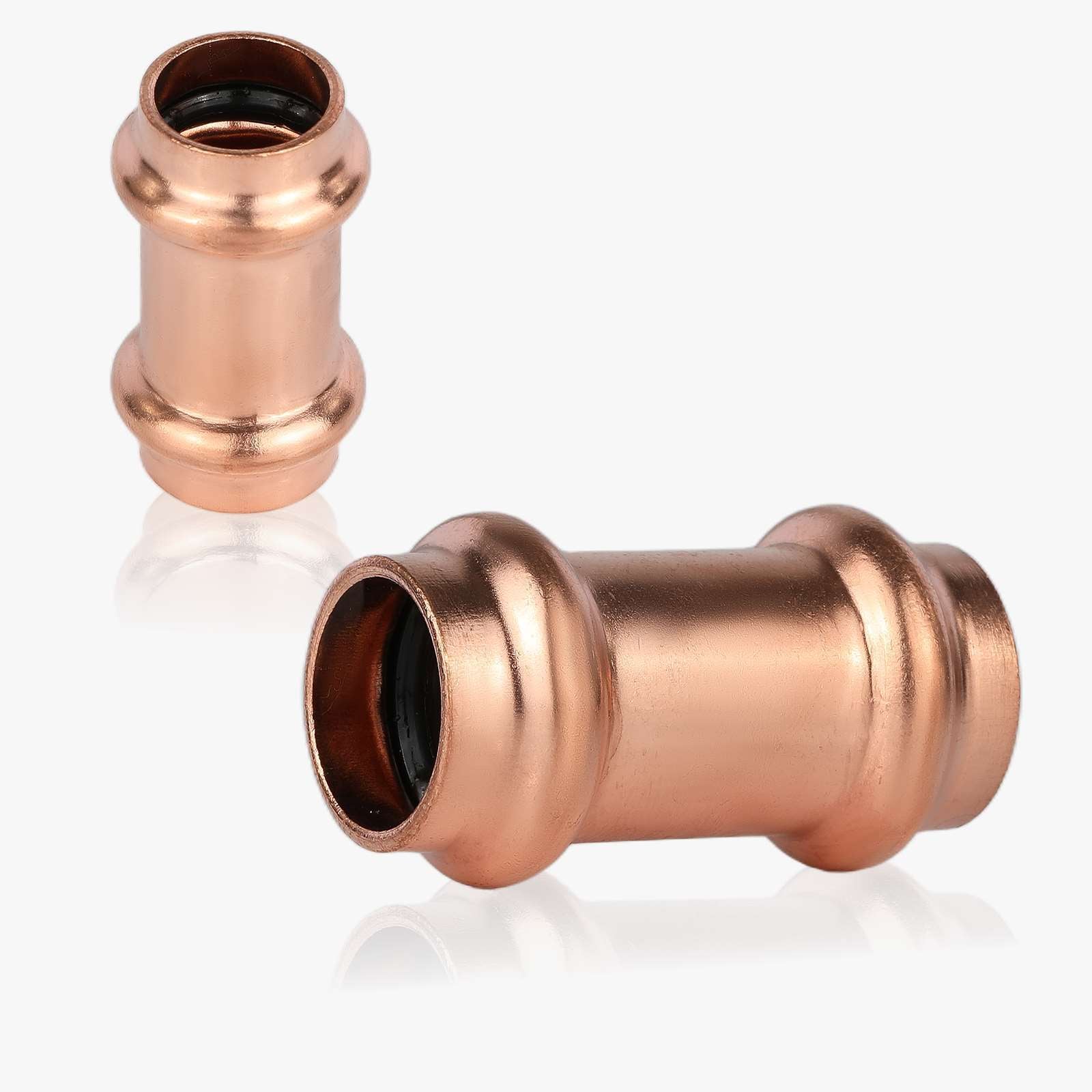 press copper coupling no stop lead free 6