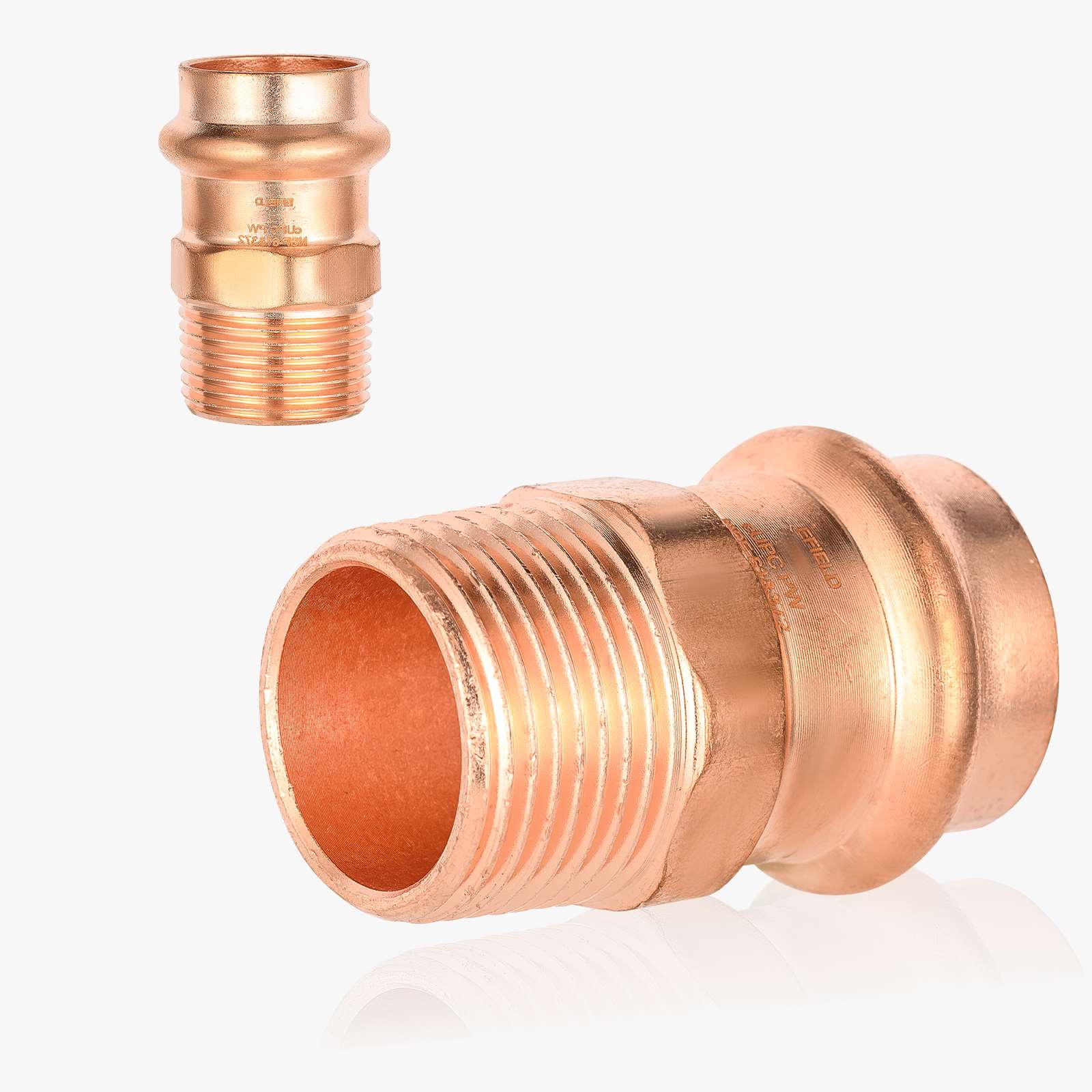 press copper x male threaded copper adapter lead free 6