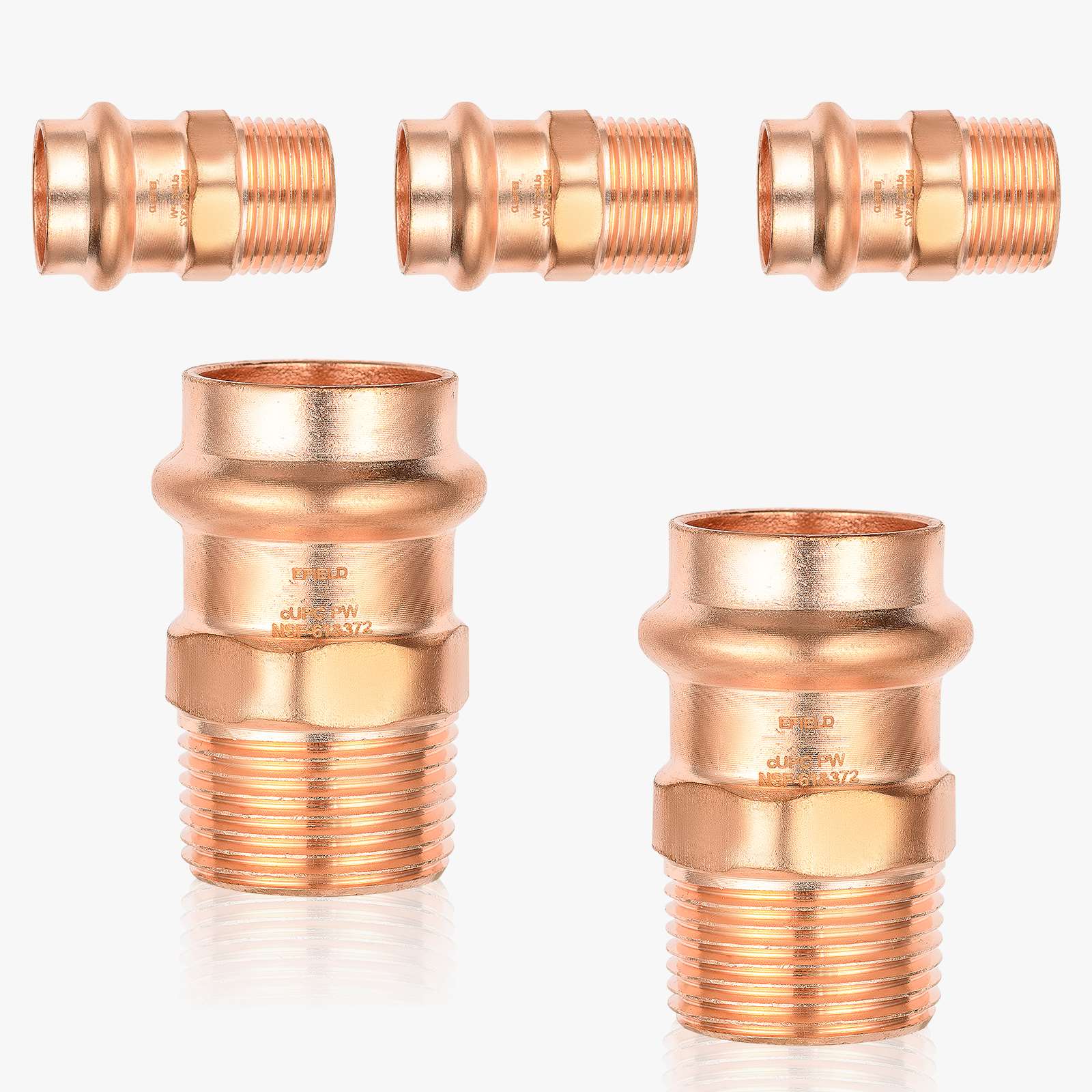 press copper x male threaded copper adapter lead free 7