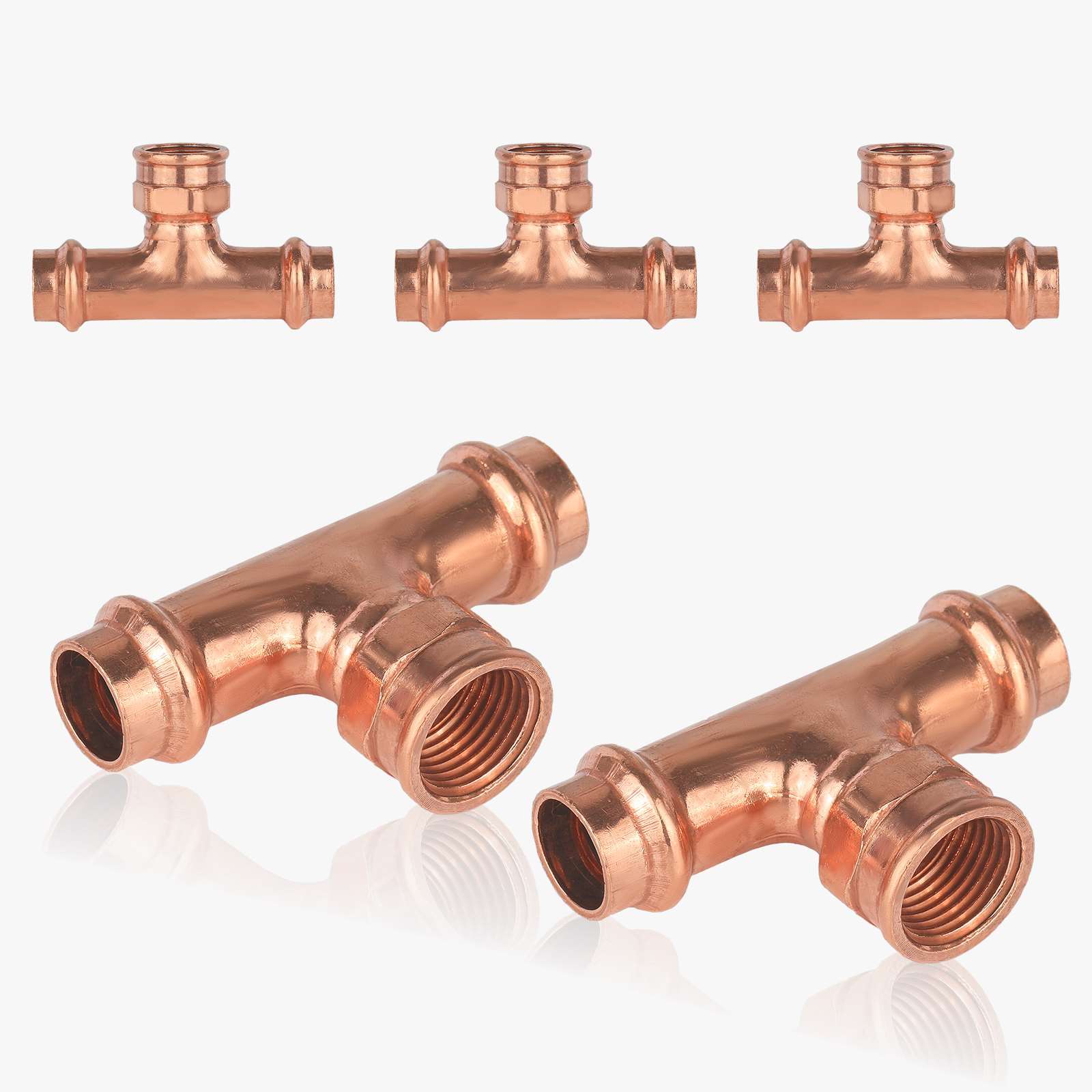 copper press x press x female thread tee lead free 7