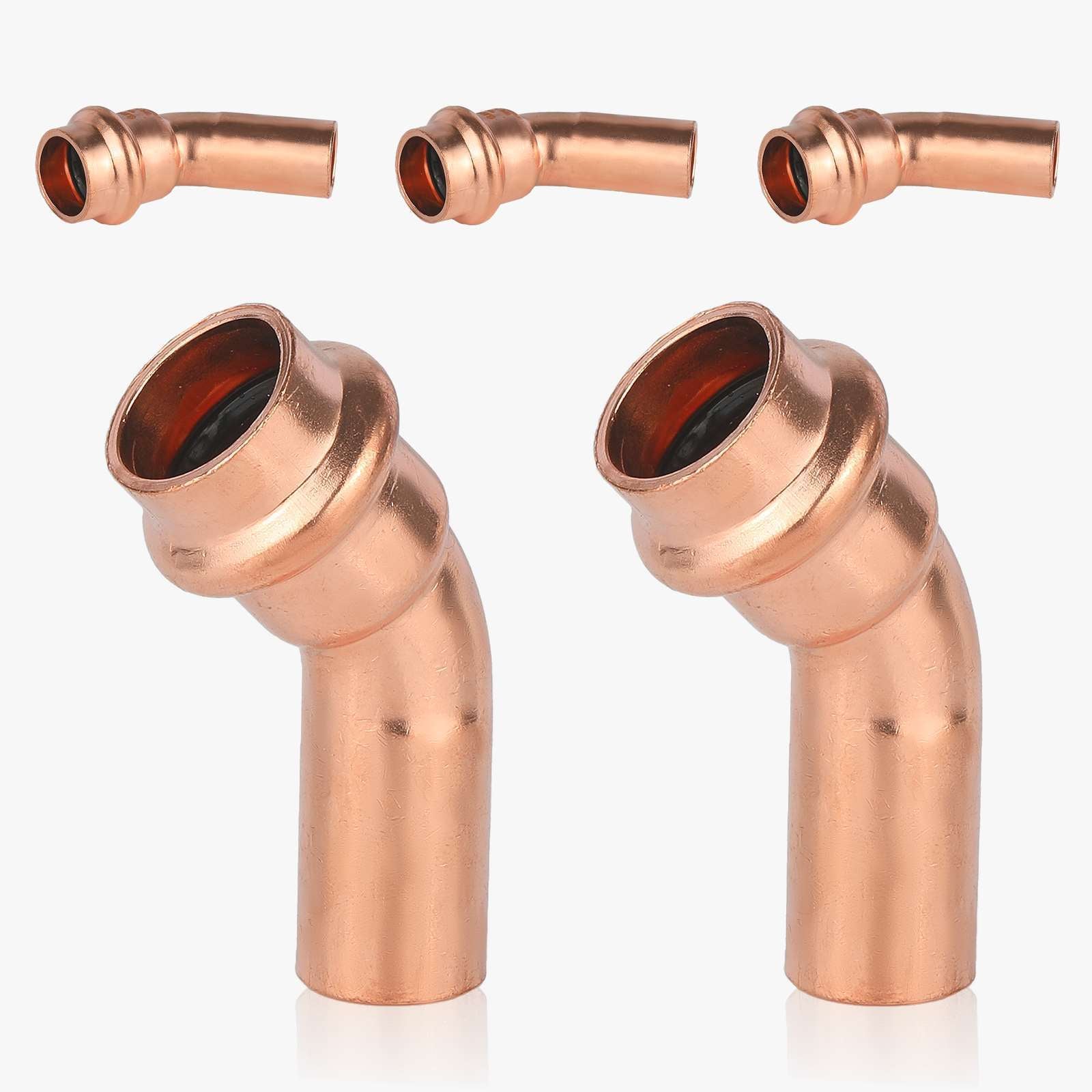 45 press copper street elbow lead free 7