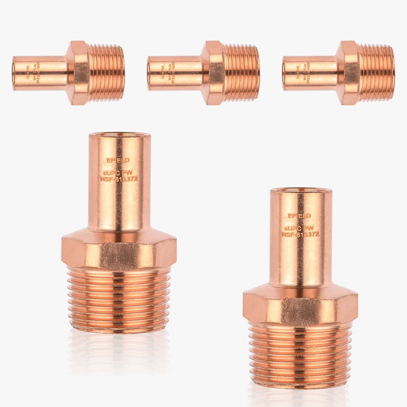 ftg press x male threaded copper reducing adapter lead free 5