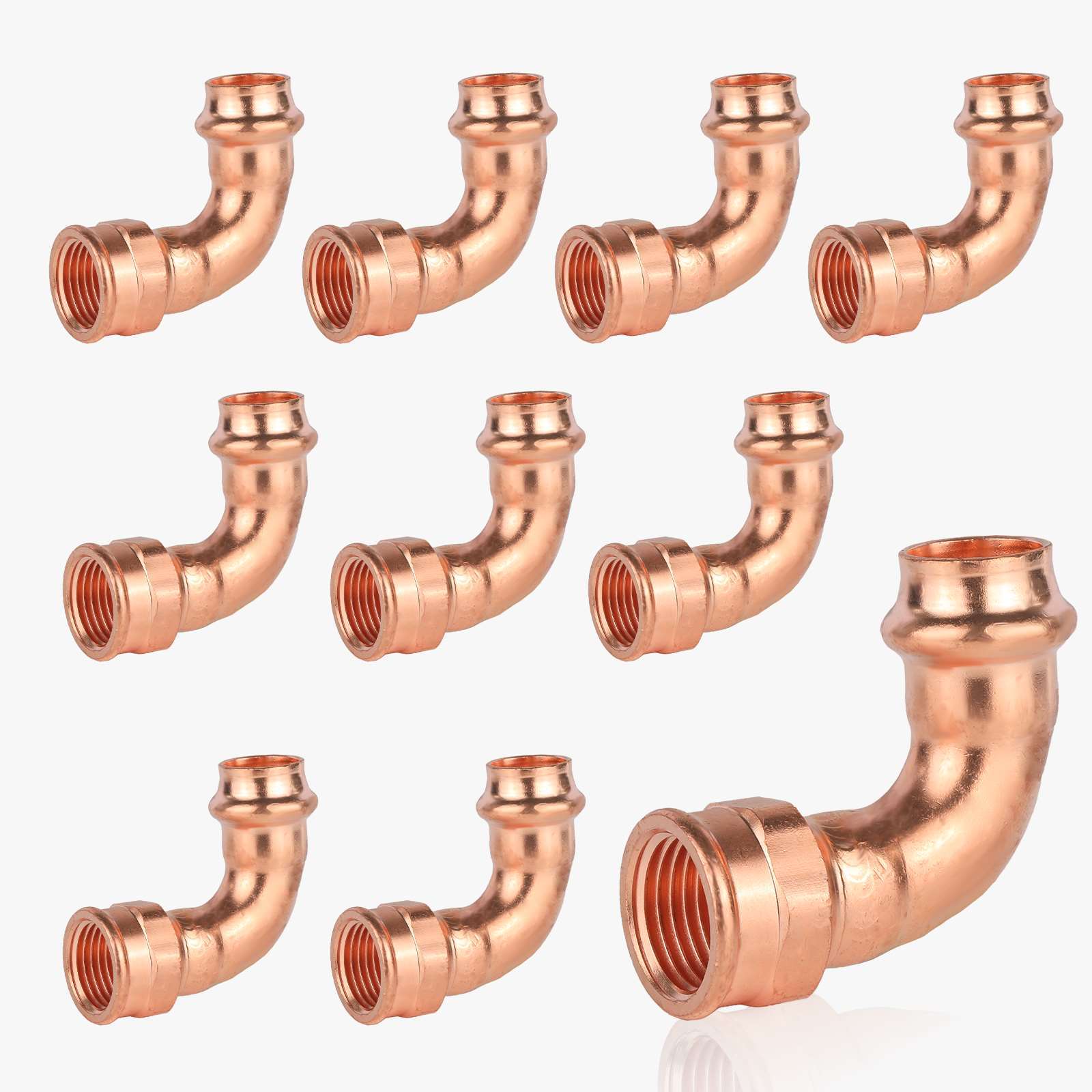 copper press x fpt elbow lead free 8