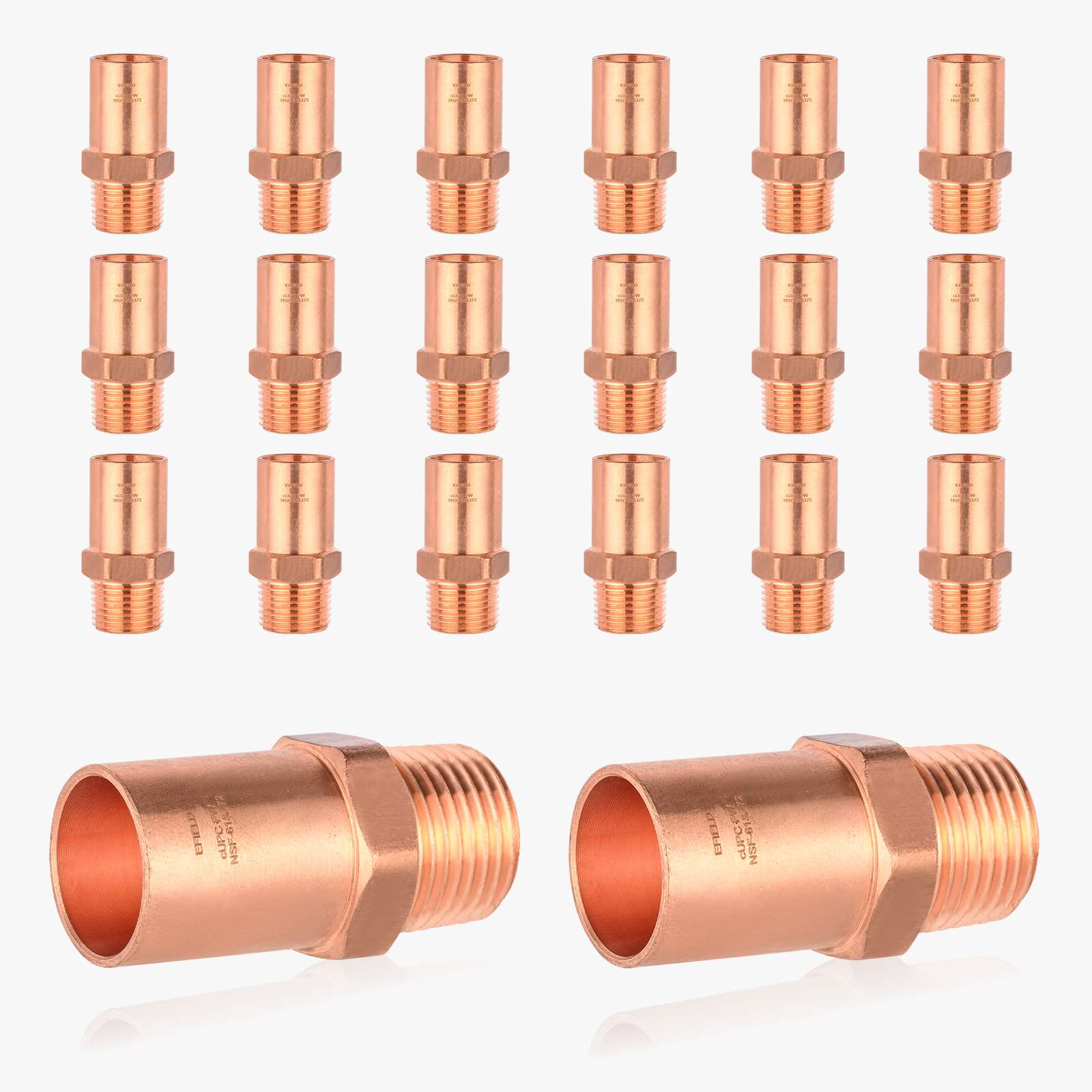 ftg press x male threaded copper reducing adapter lead free 13