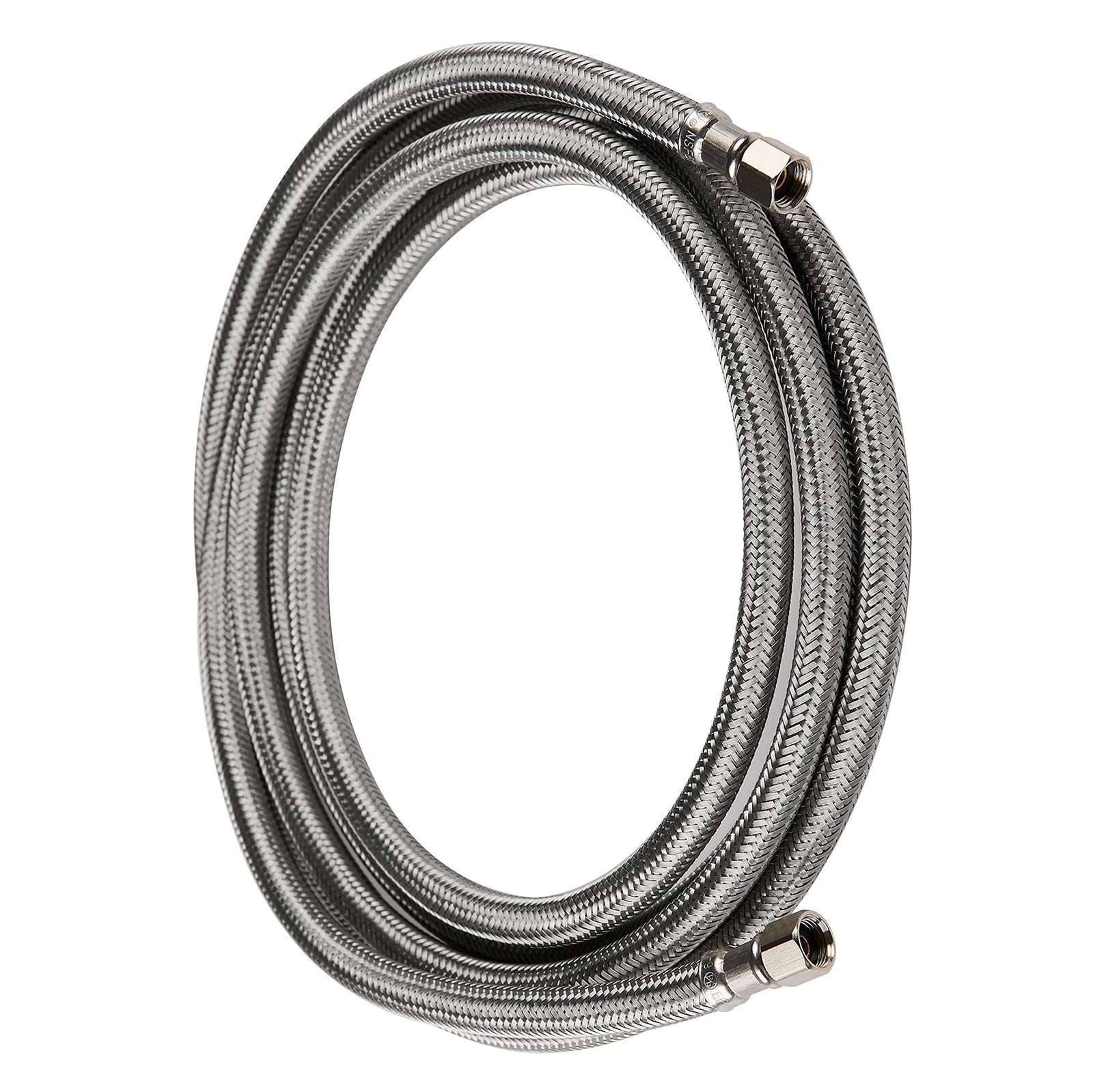 ice maker hose with 1 4 comp by 1 4 comp connection stainless steel braided hose 2