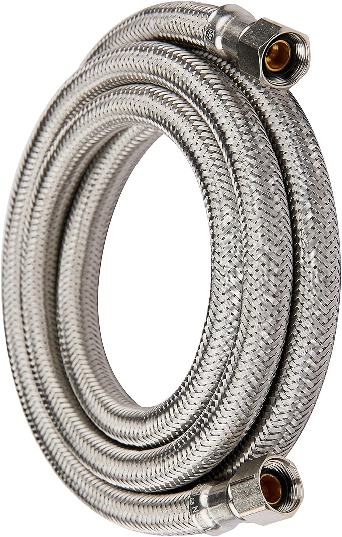 6ft dishwasher installation kit, stainless steel dishwasher supply line, with compression connection 4