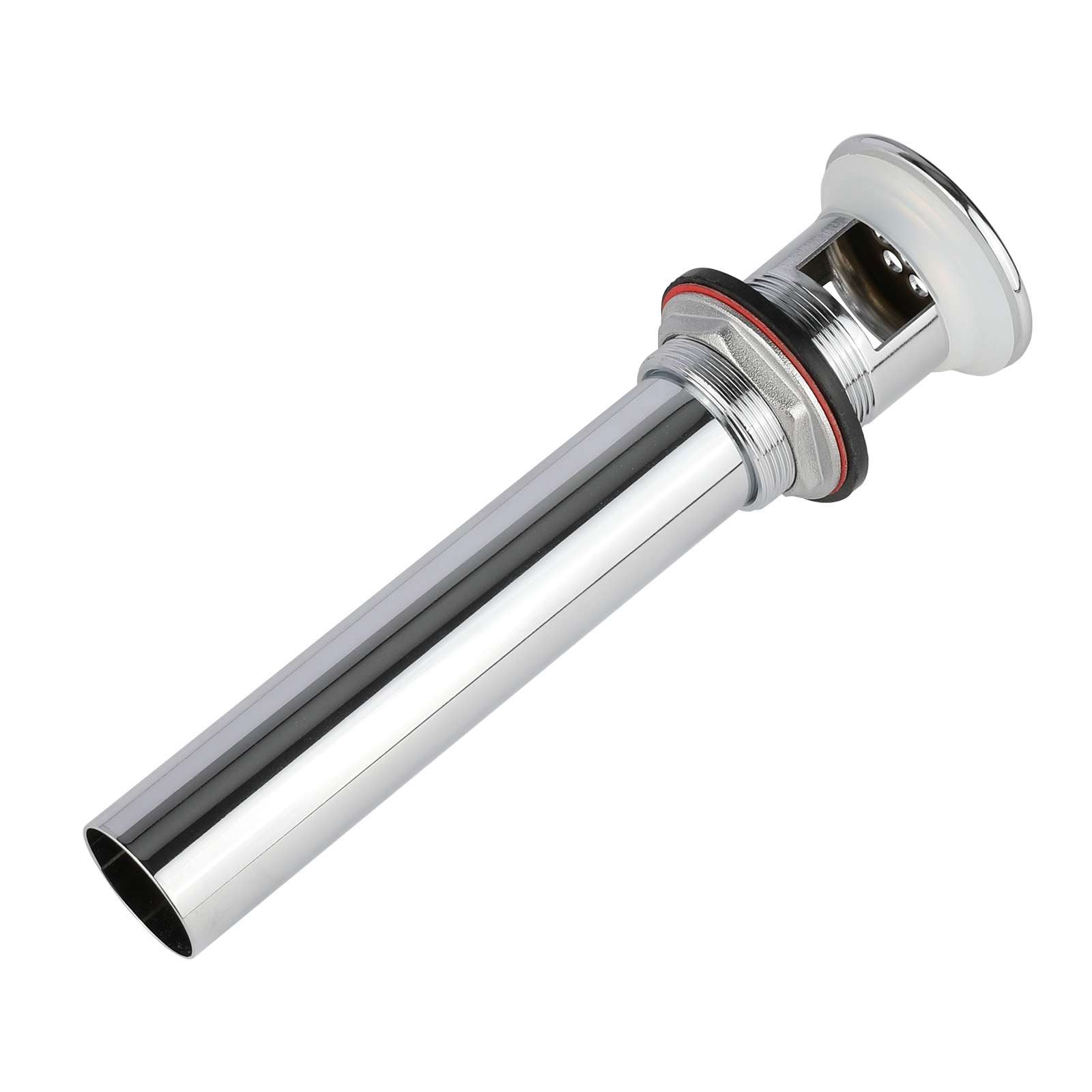 bathroom sink overflow flat top grid drain assembly, chrome plated 3