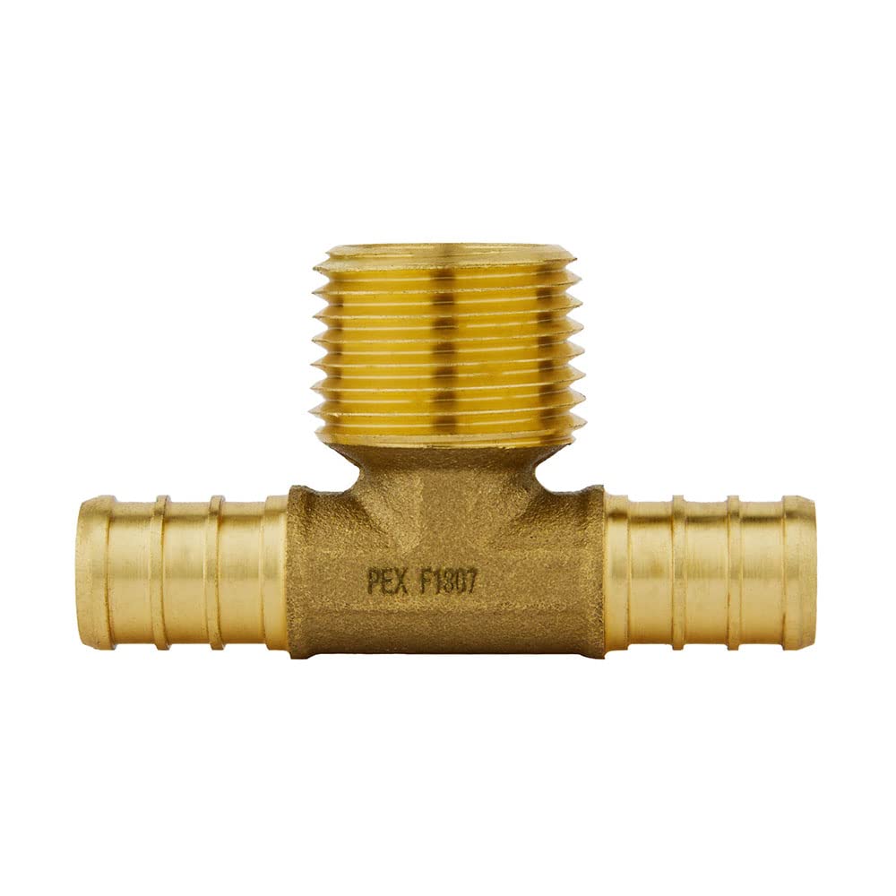 pex-b crimp male tee 3/4