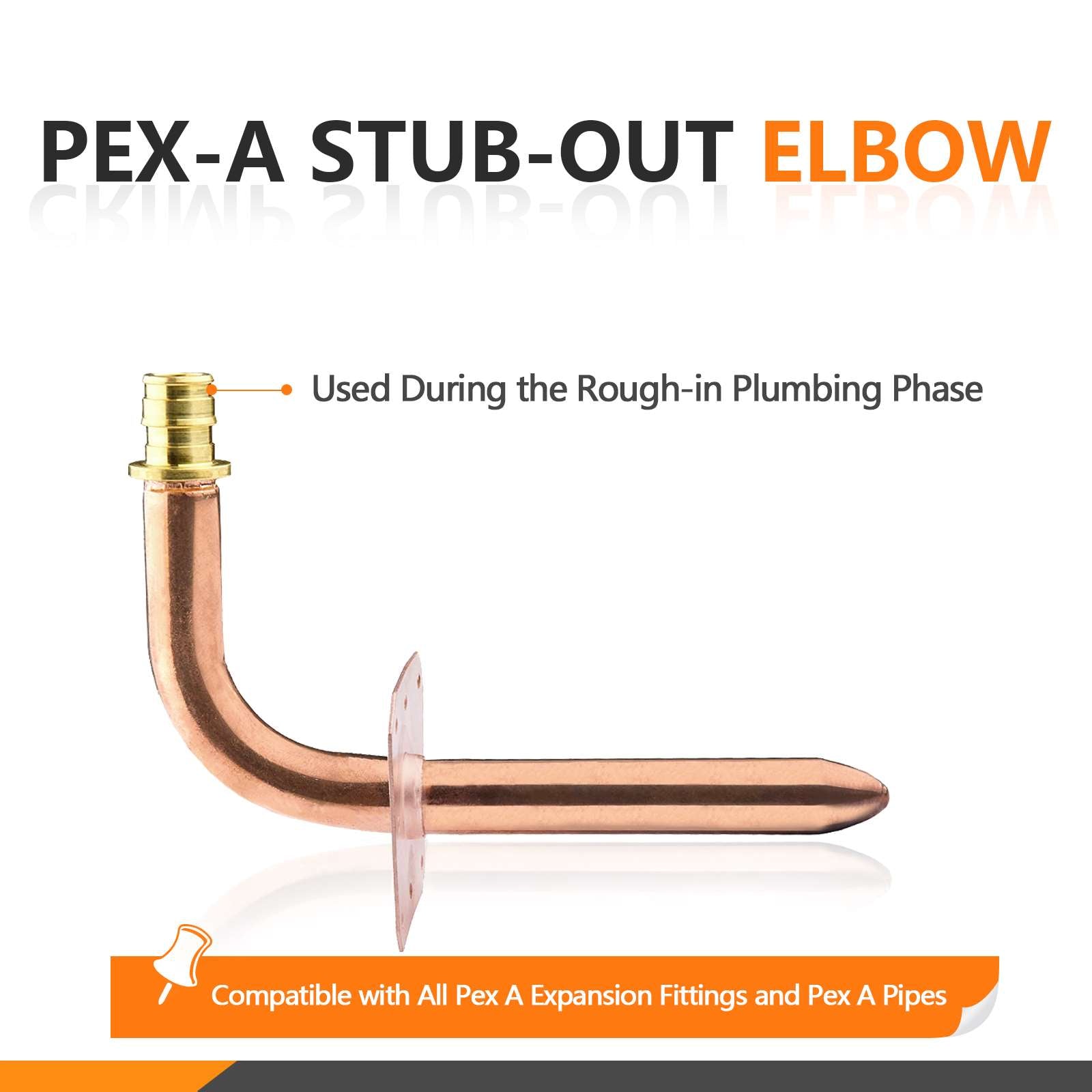 pex a expansion copper stub with wall flange 3