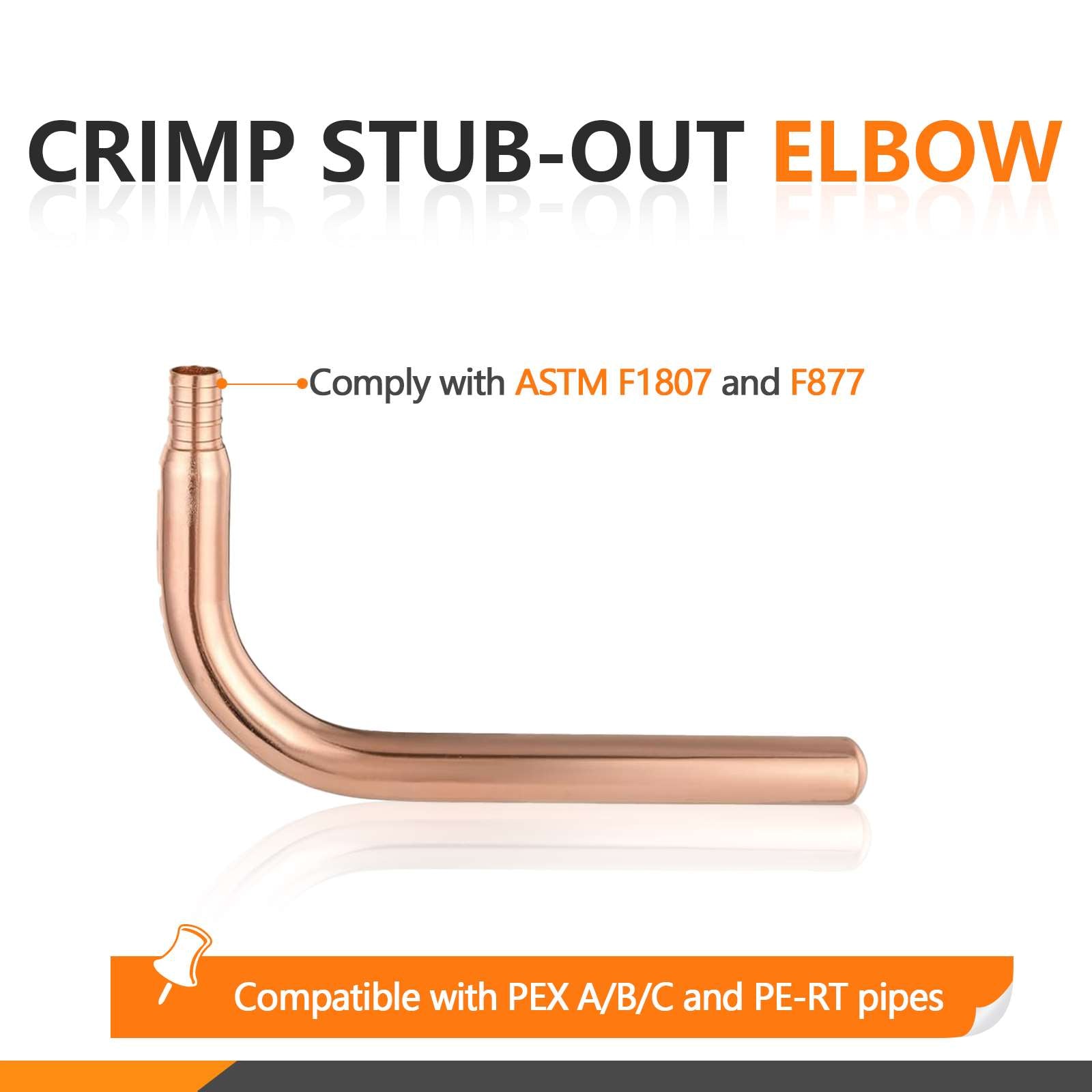 pex crimp copper stub 5
