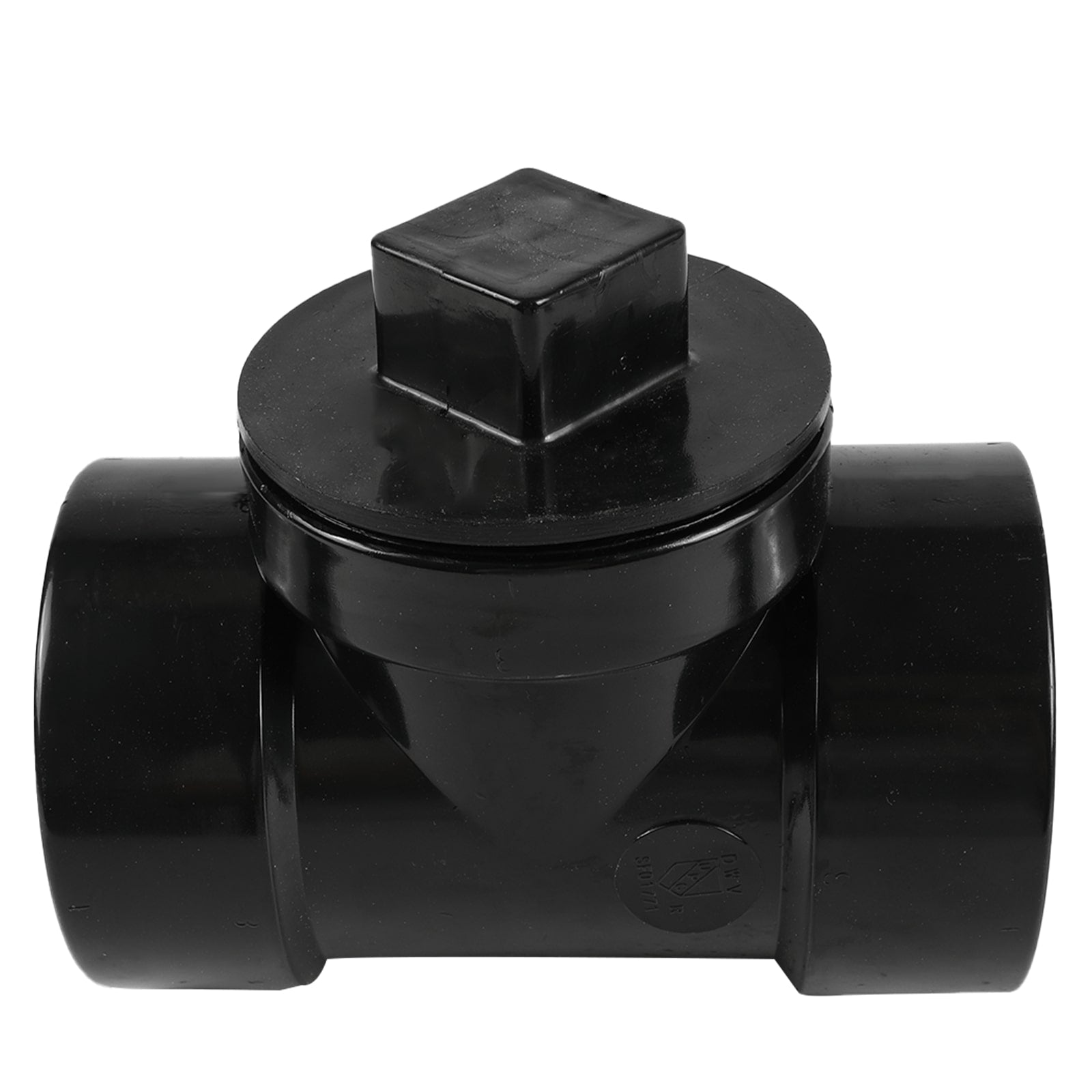 2 in. abs dwv cleanout test tee with plug