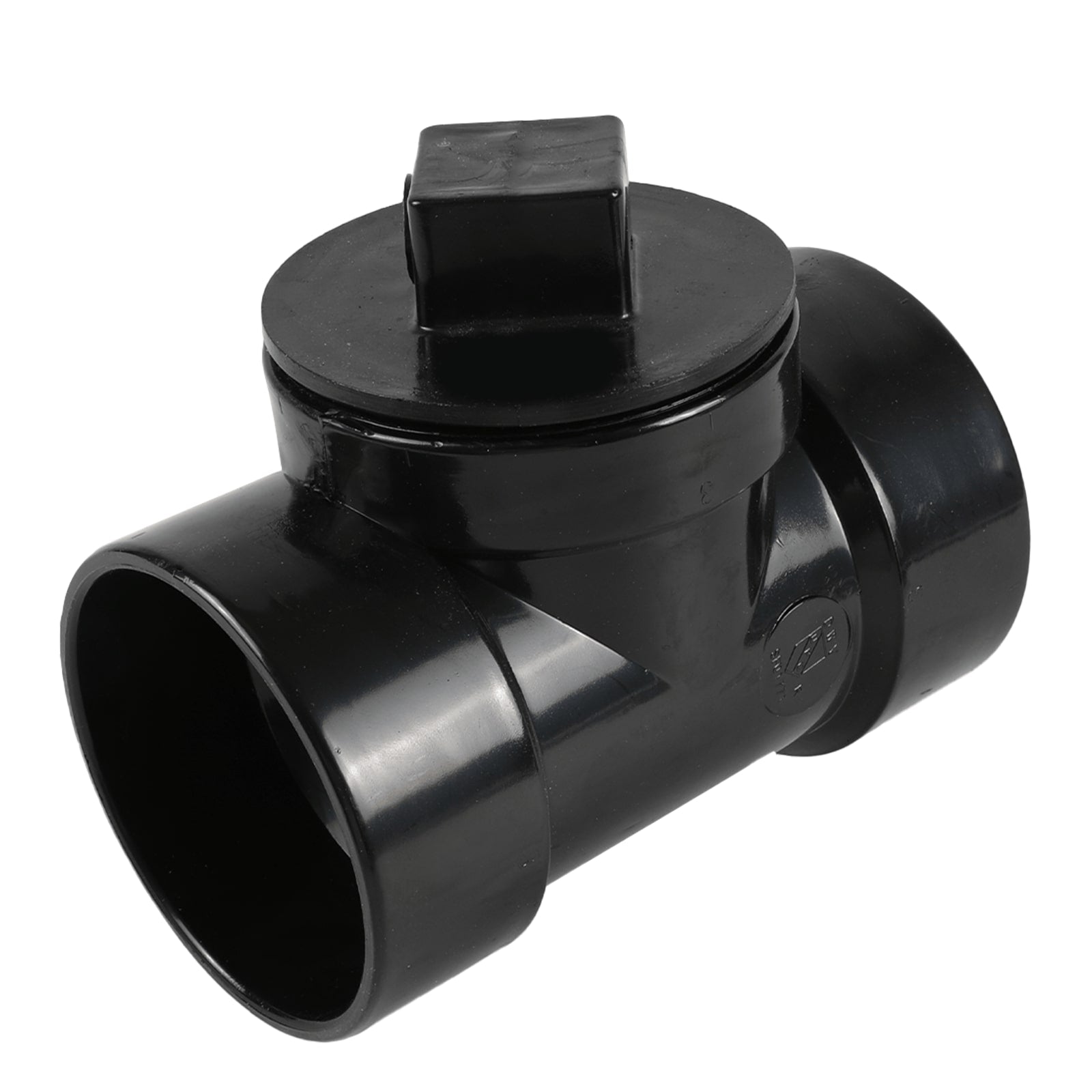 2 in. abs dwv cleanout test tee with plug