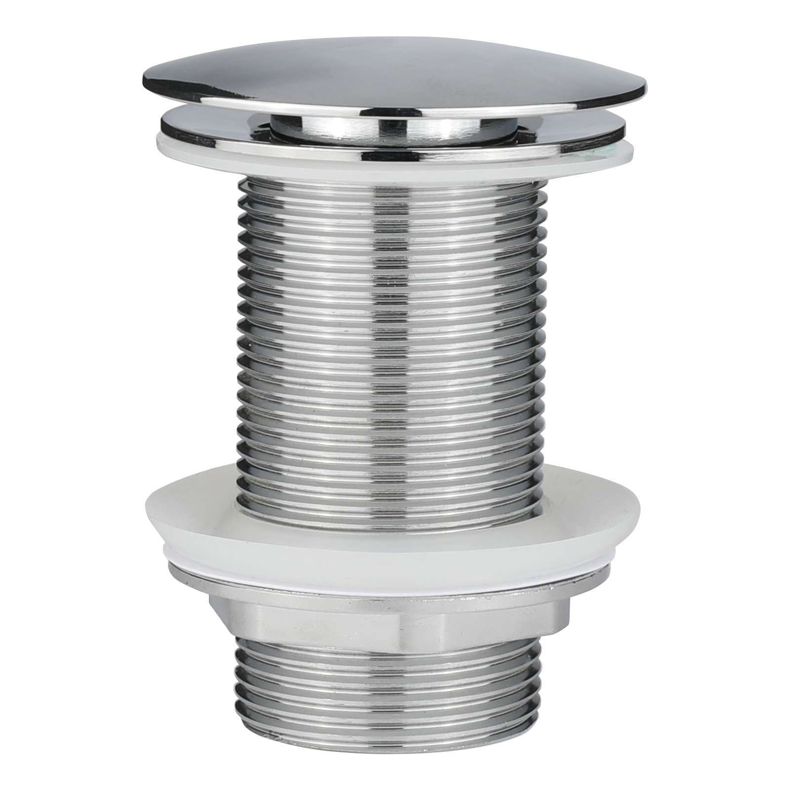 bathroom sink overflow pop up drain assembly w/ lift rod, chrome plated 4