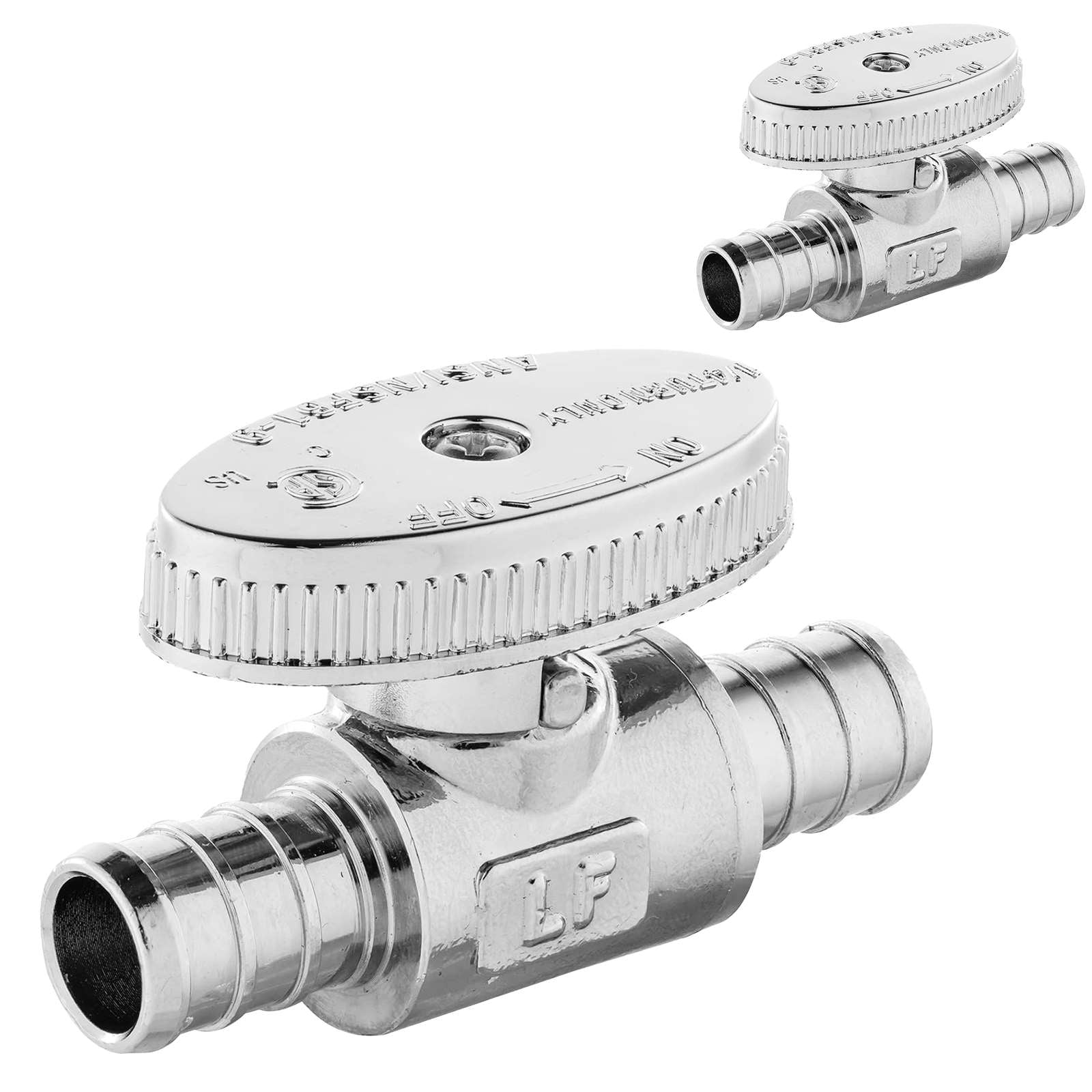 1 2 pex crimp x 1 2 pex crimp stop valve 1 4 turn lead free 13