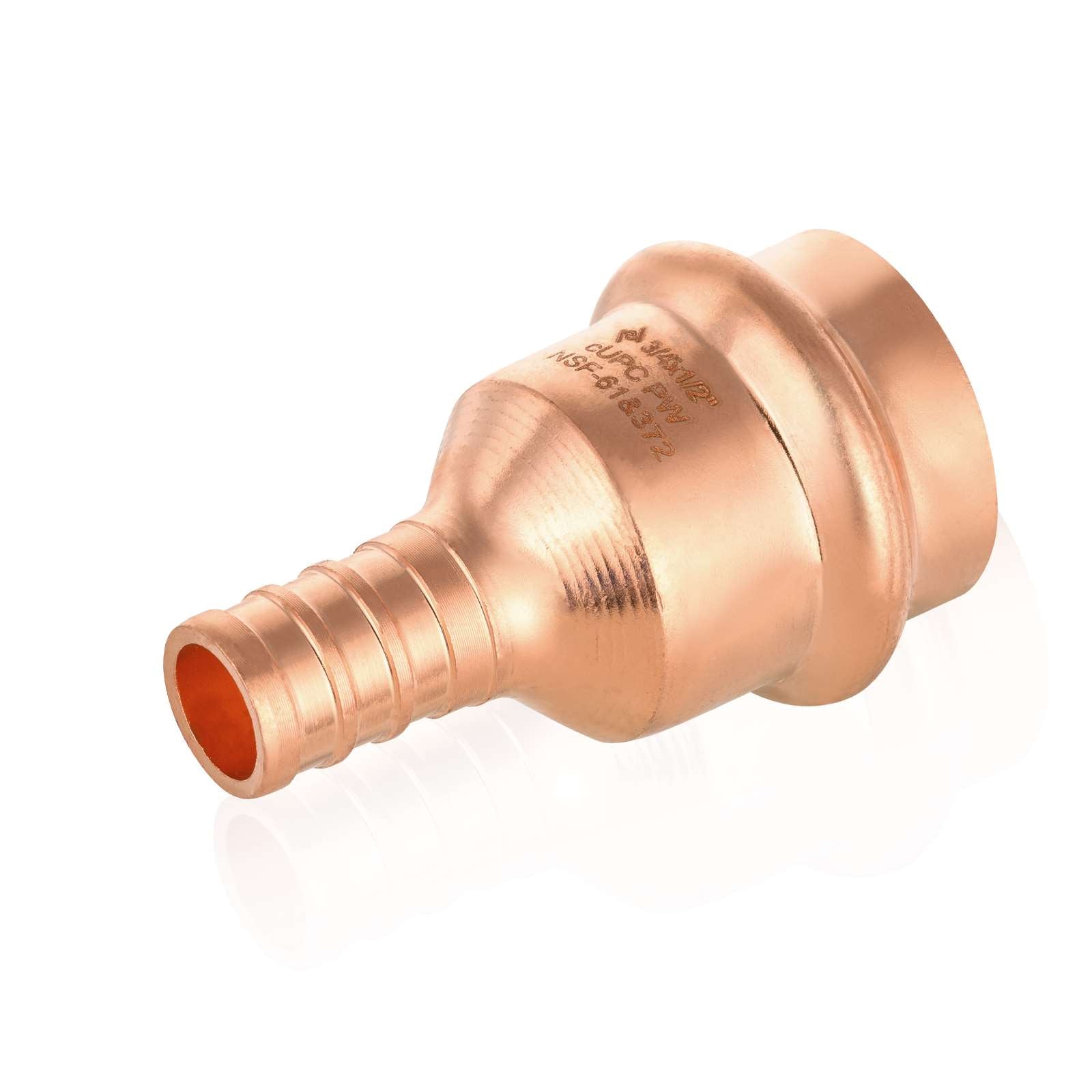 press copper x pex crimp reducing adapter lead free 14