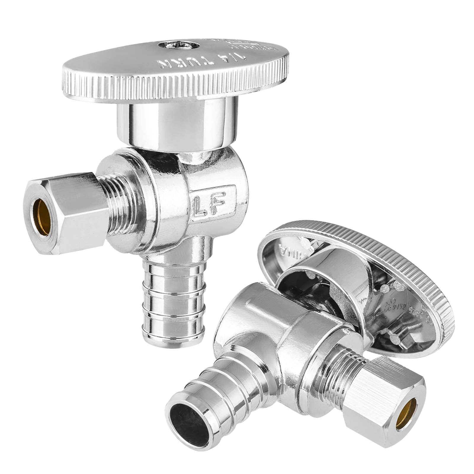 pex crimp x compression stop valve 1 4 turn lead free 10