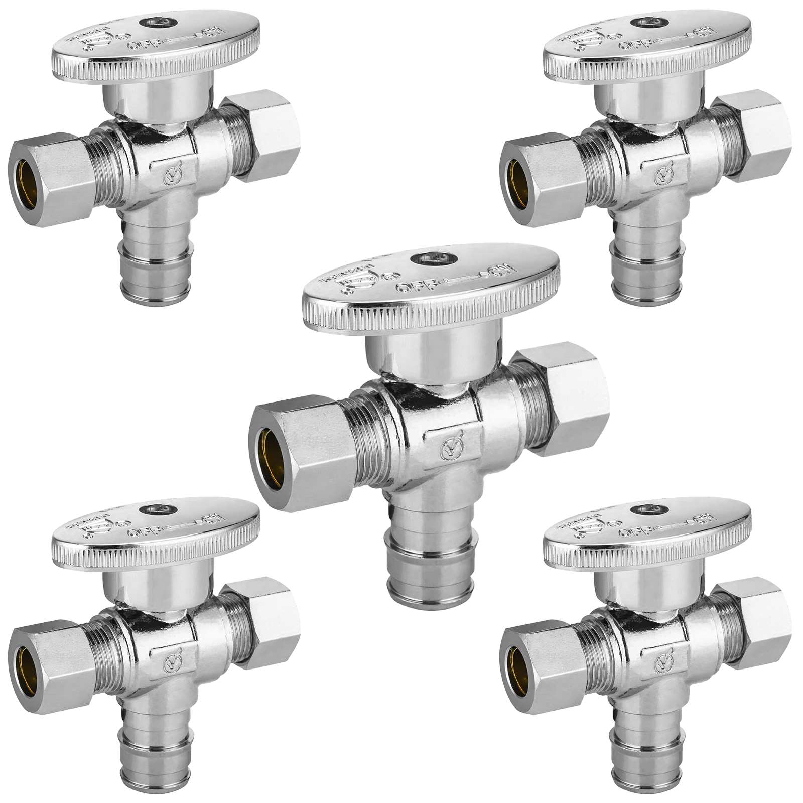 1 2 pex expansion x 3 8 od compr x 3 8 od compr stop valve lead free 12