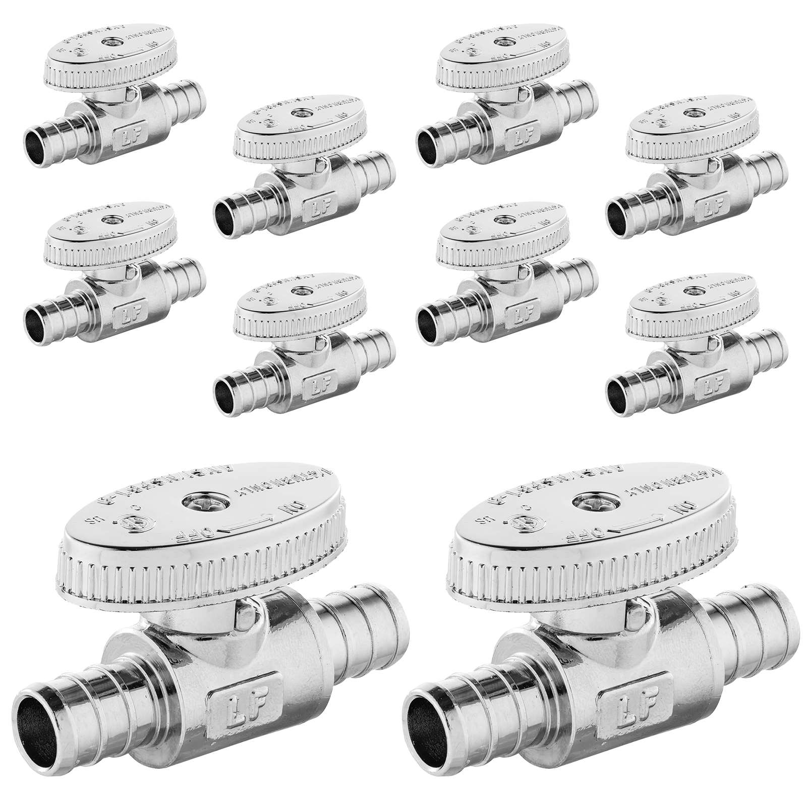 1 2 pex crimp x 1 2 pex crimp stop valve 1 4 turn lead free 15