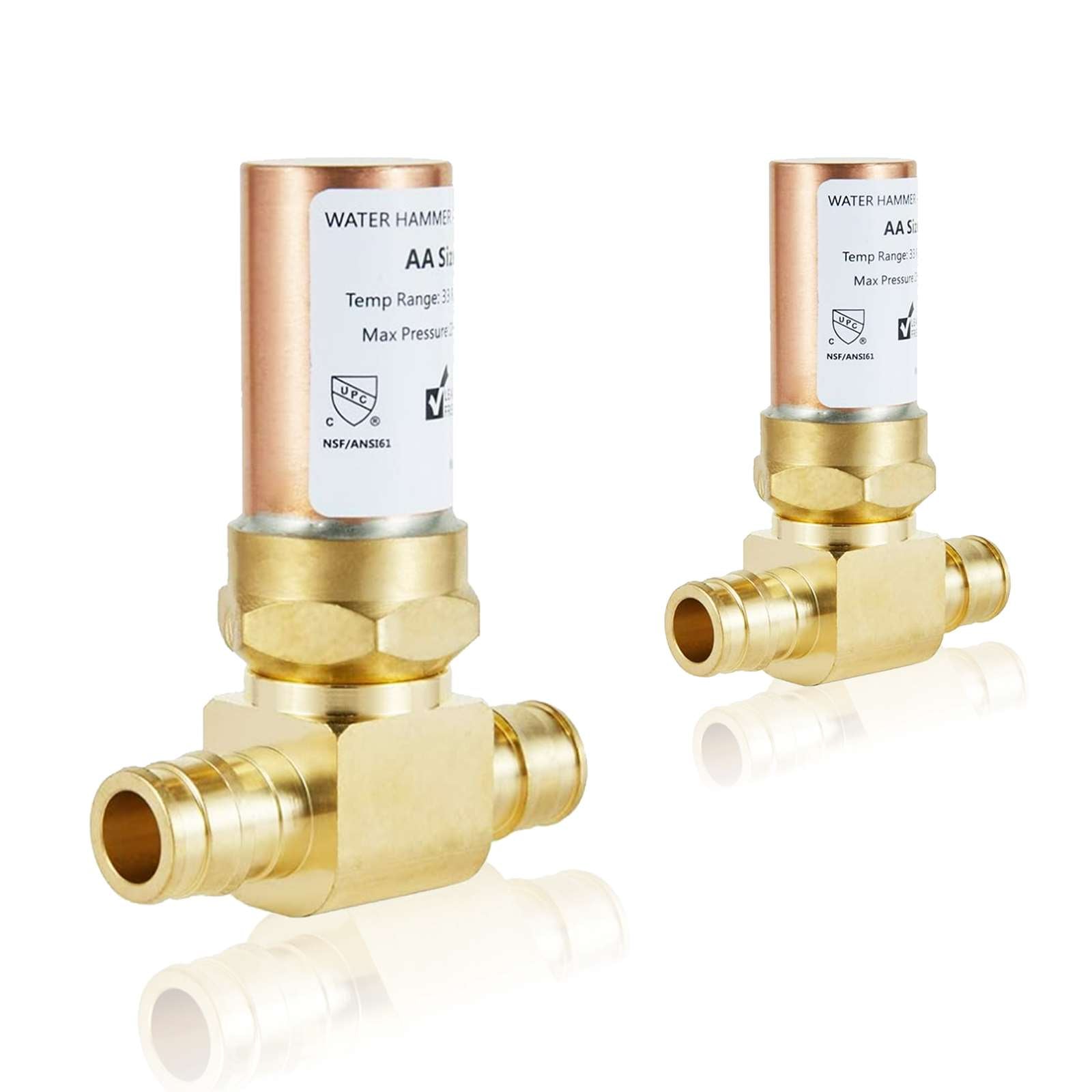 water copper hammer arrestor tee 7