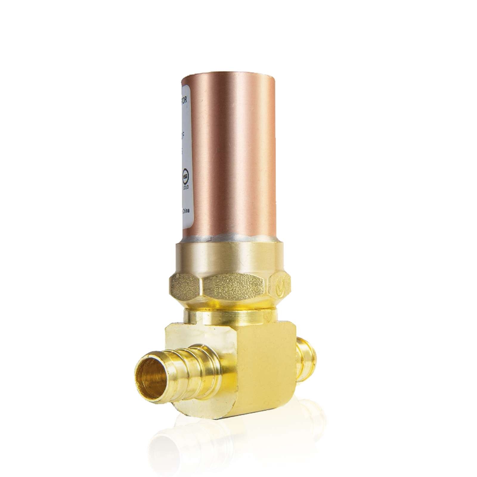 pex crimp connection tee water copper hammer arrestor