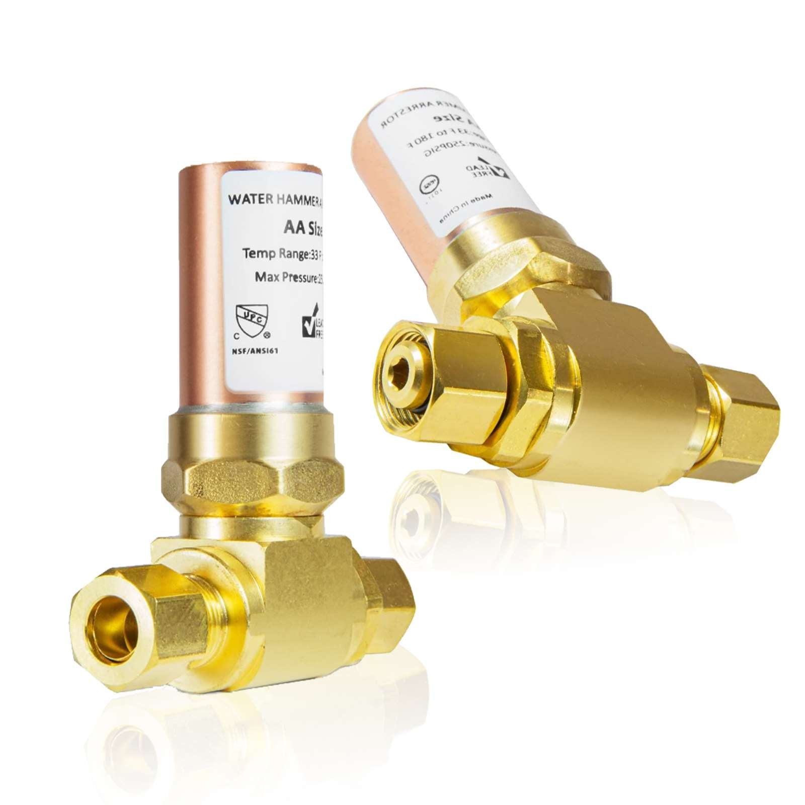 water copper hammer arrestor tee 19