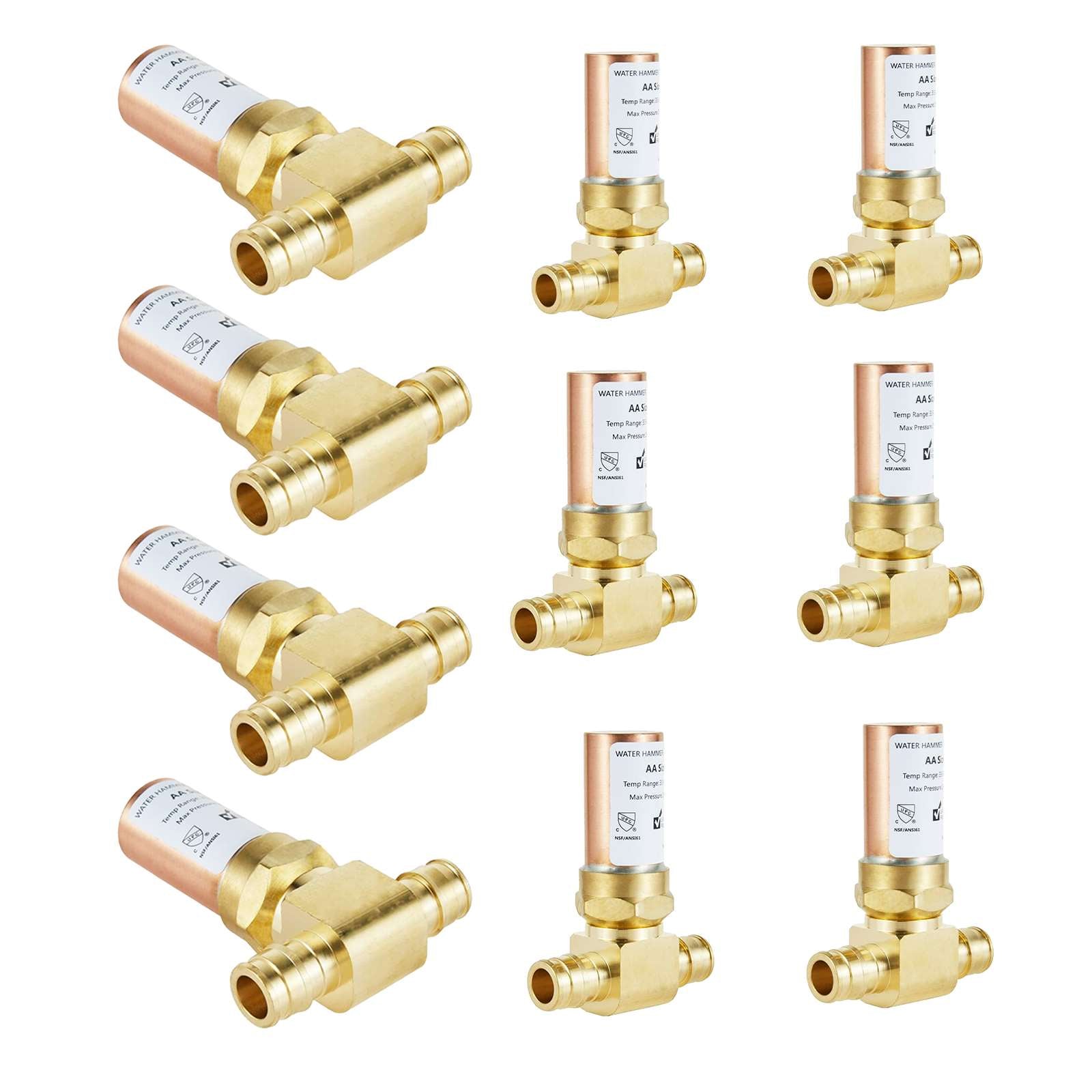 water copper hammer arrestor tee 9