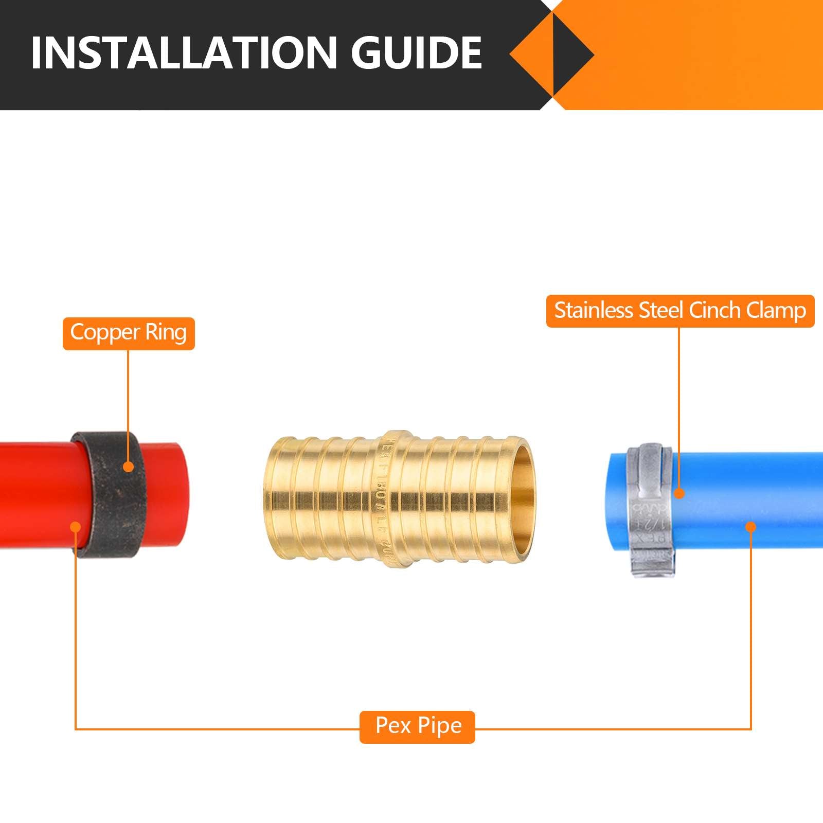 30 pcs pex-b crimp 1