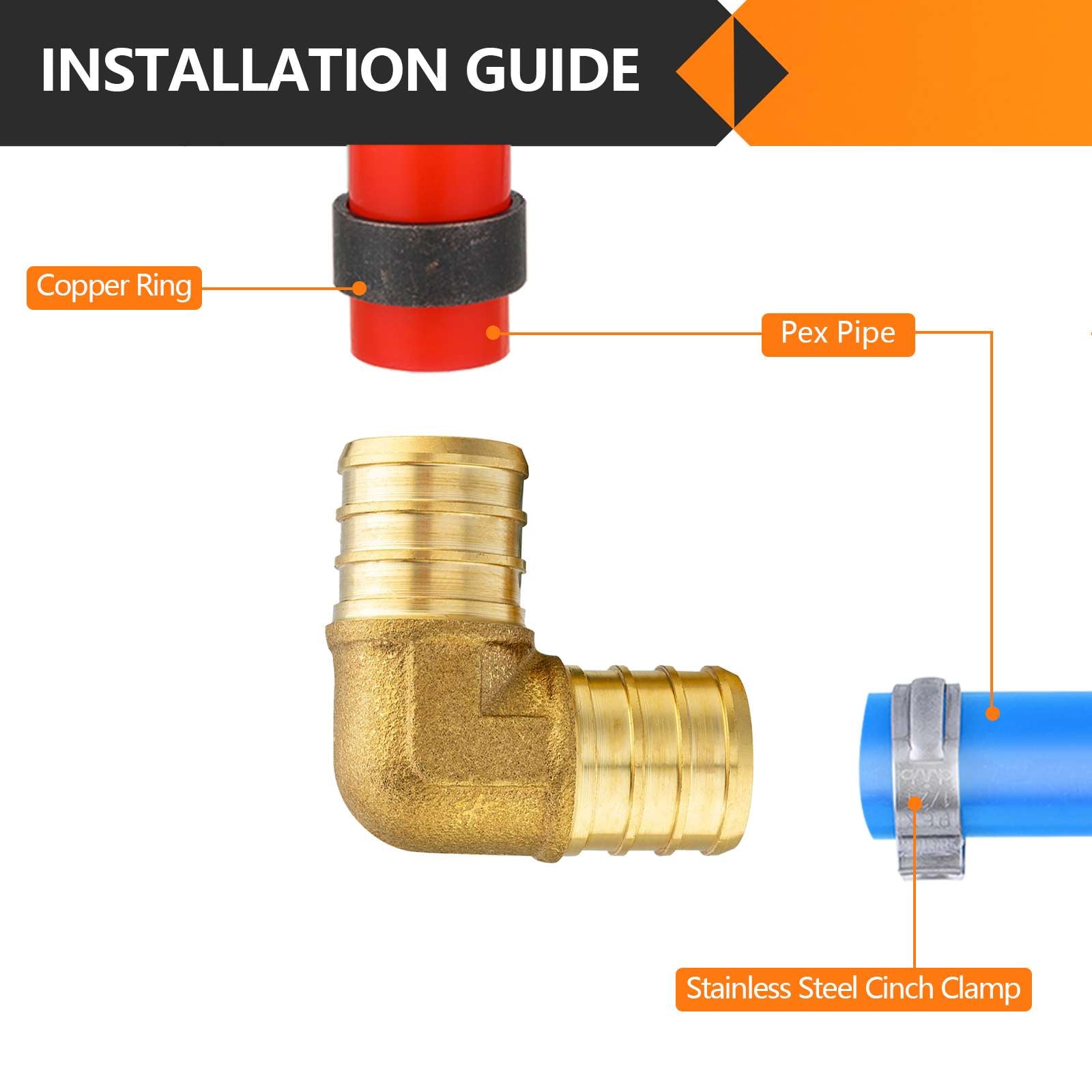 pex-b crimp elbow 3/8